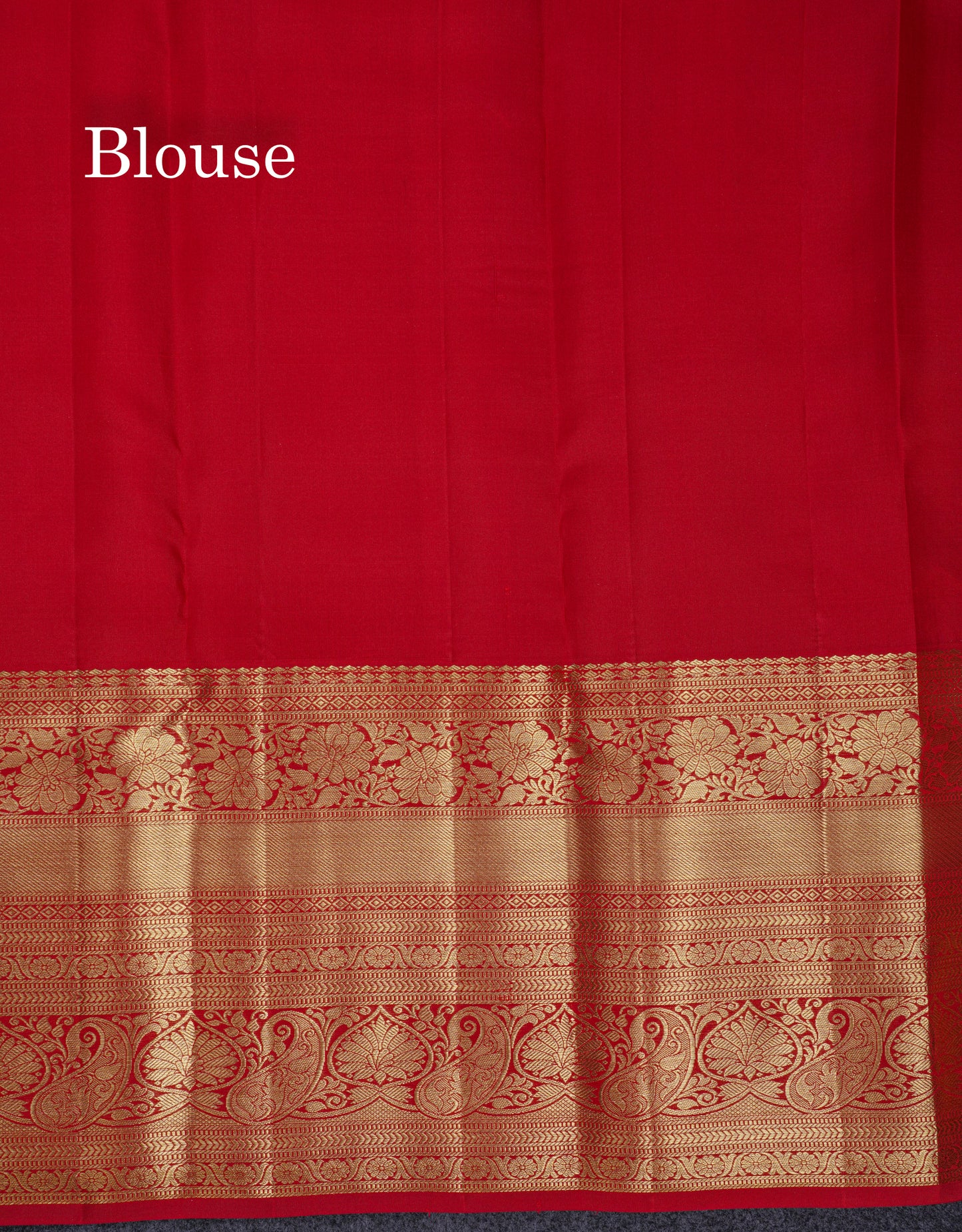 Beautiful Half White Bridal Pure Kanjivaram Silk Saree With Contrast Chilly Red Traditional Border