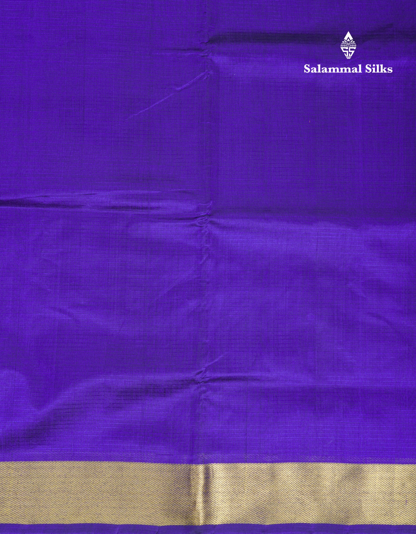 Violet Colour Pure Silk Cotton Saree With Gold Zari Border