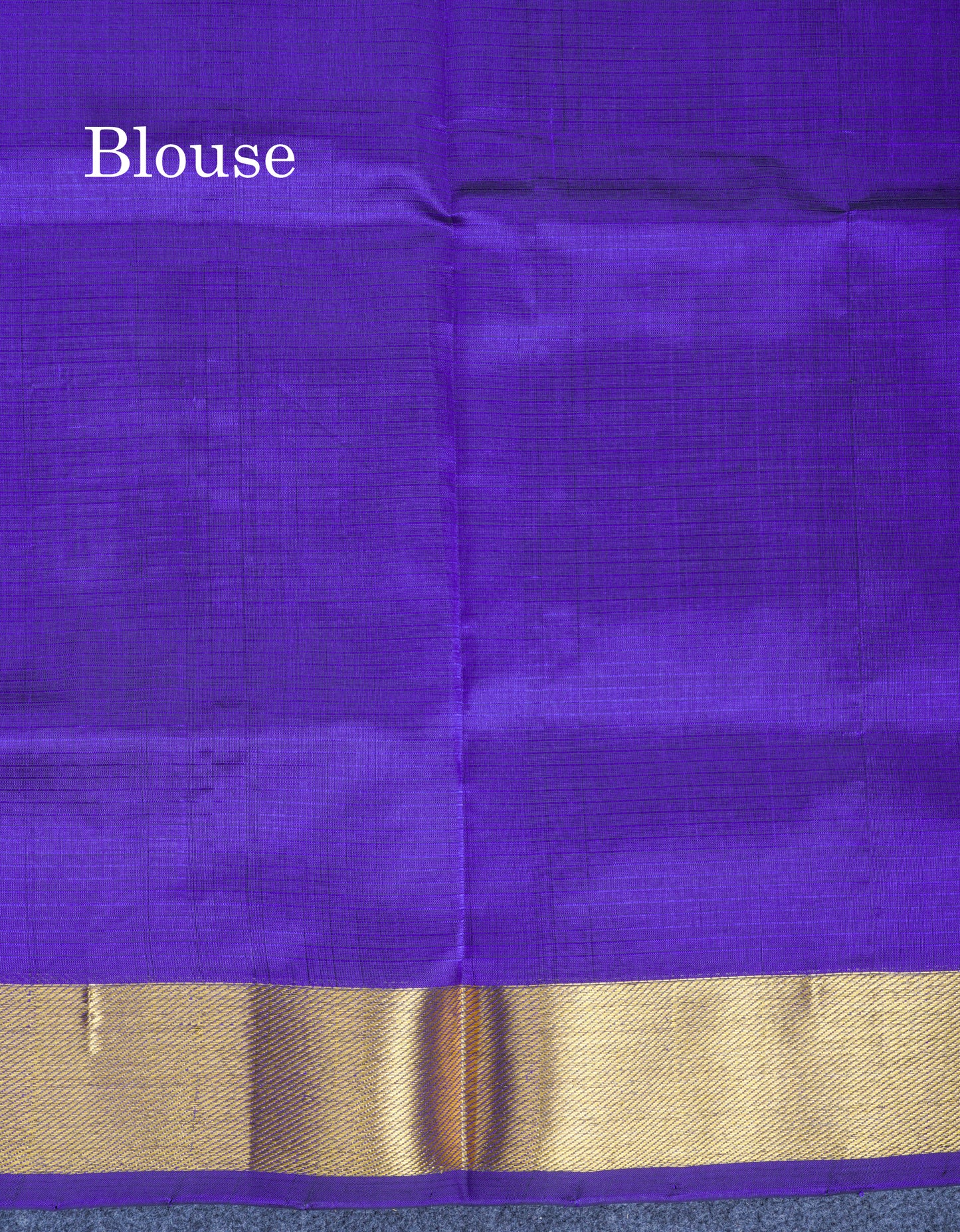Violet Colour Pure Silk Cotton Saree With Gold Zari Border