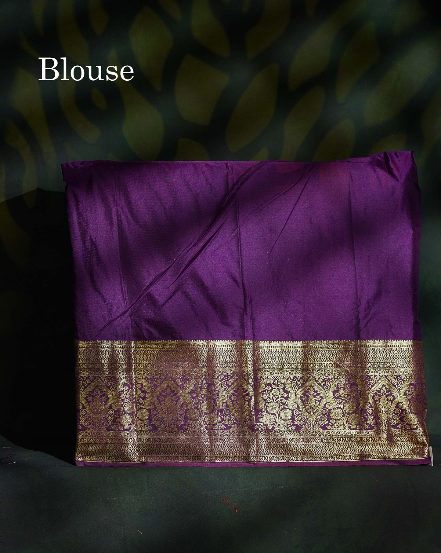 Semi Silk Pattu Pavadai - Half White With Dark Purple Blouse | 9+ Years