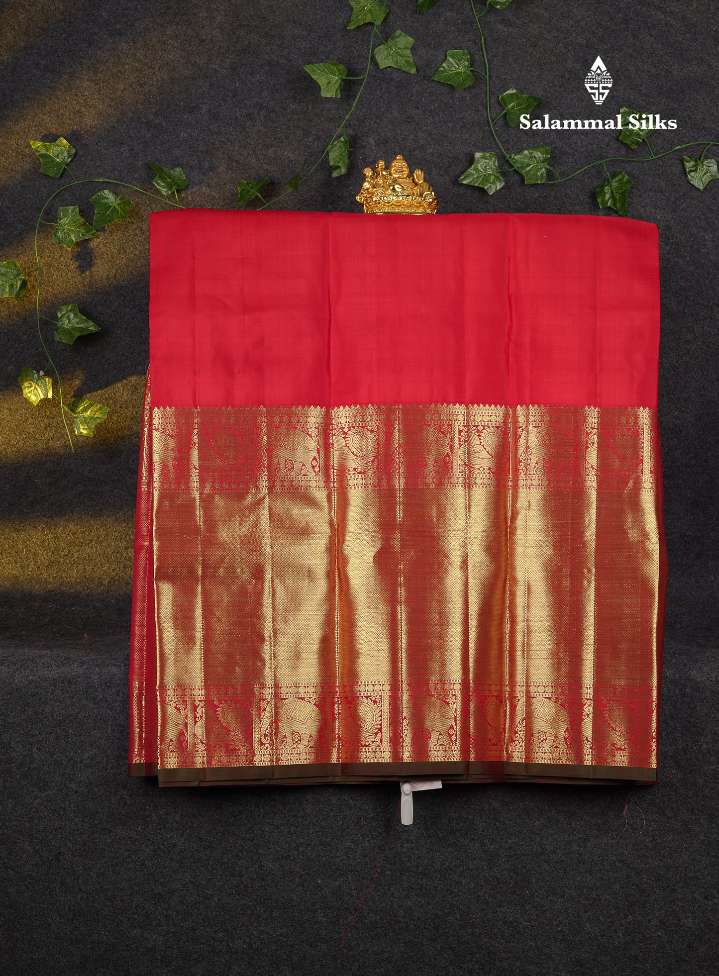 Beautiful Pure Silk Pattu Pavadai (Dual Tone Pinkish Orange) With Traditional Long Border 45"