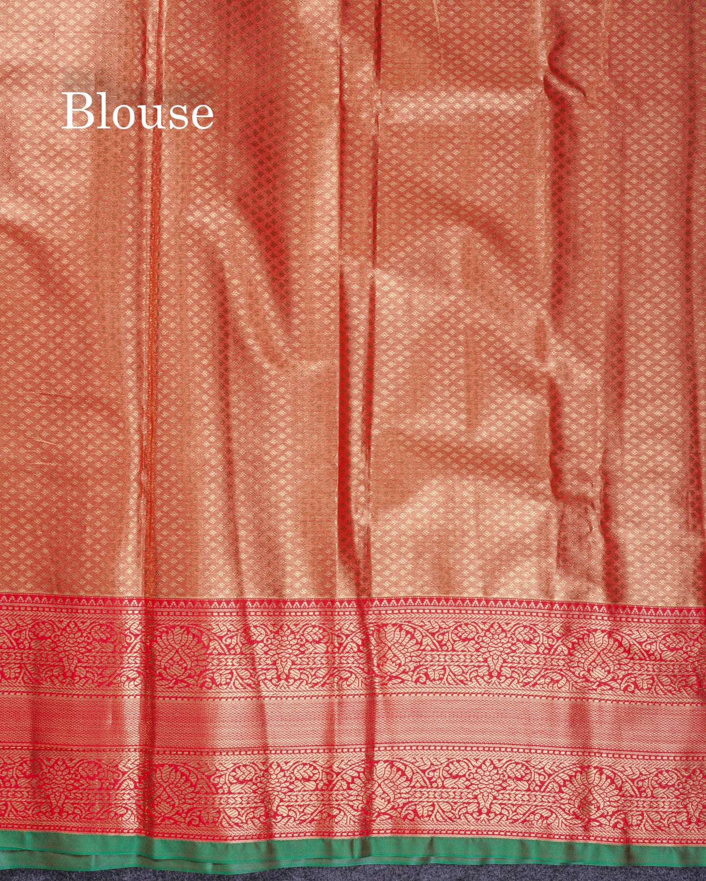 Beautiful Dark Sandal Tissue Fancy Semi Silk Saree With Contrast Chilly Red Traditional Evening Morning Border