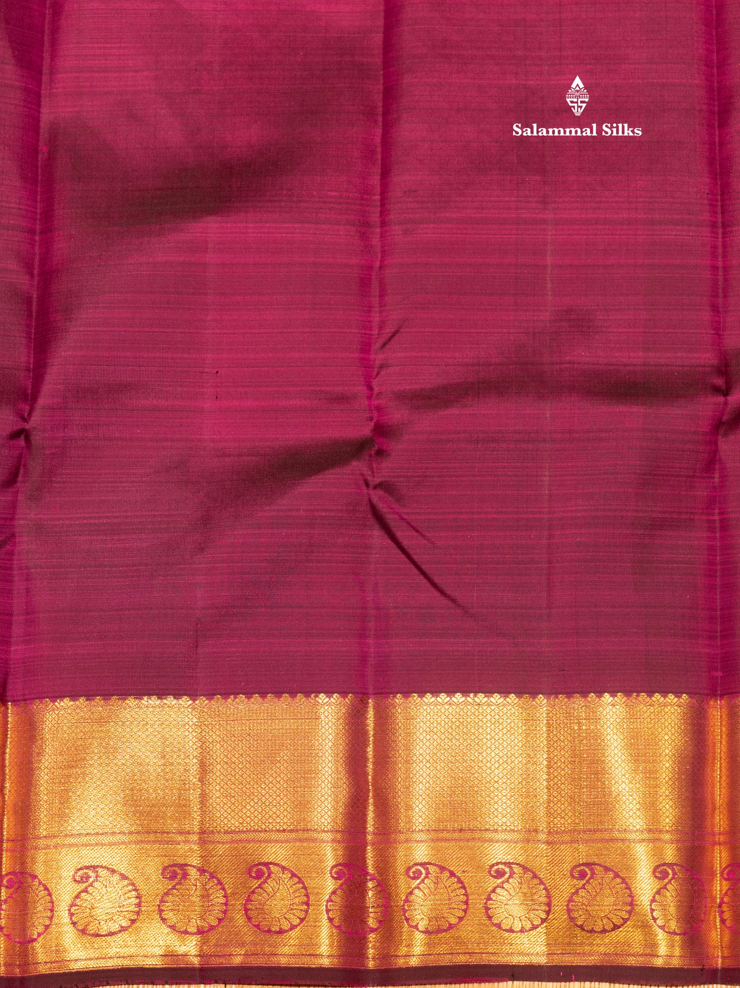 Kanjivaram Beautiful Magenta Pure Silk Saree With Gold Zari Border