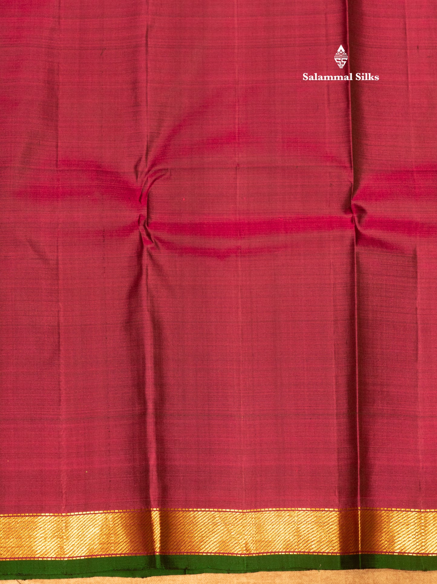 Kanjivaram Beautiful Green Plain Pure Silk Saree With Small Magenta Border
