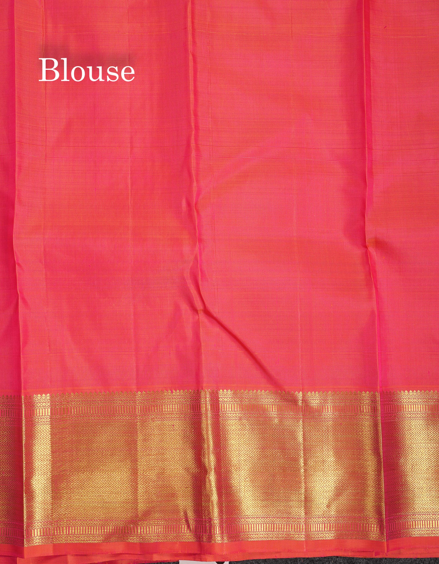 Beautiful Dual Tone Pinkish Orange Menakari Work Bridal Pure Kanjivaram Silk Saree With Traditional Border