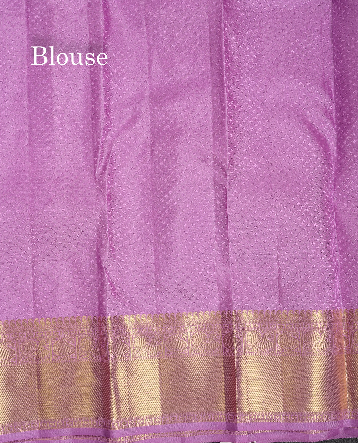 Beautiful Lavender Bridal Pure Kanjivaram Silk Saree With Traditional Border