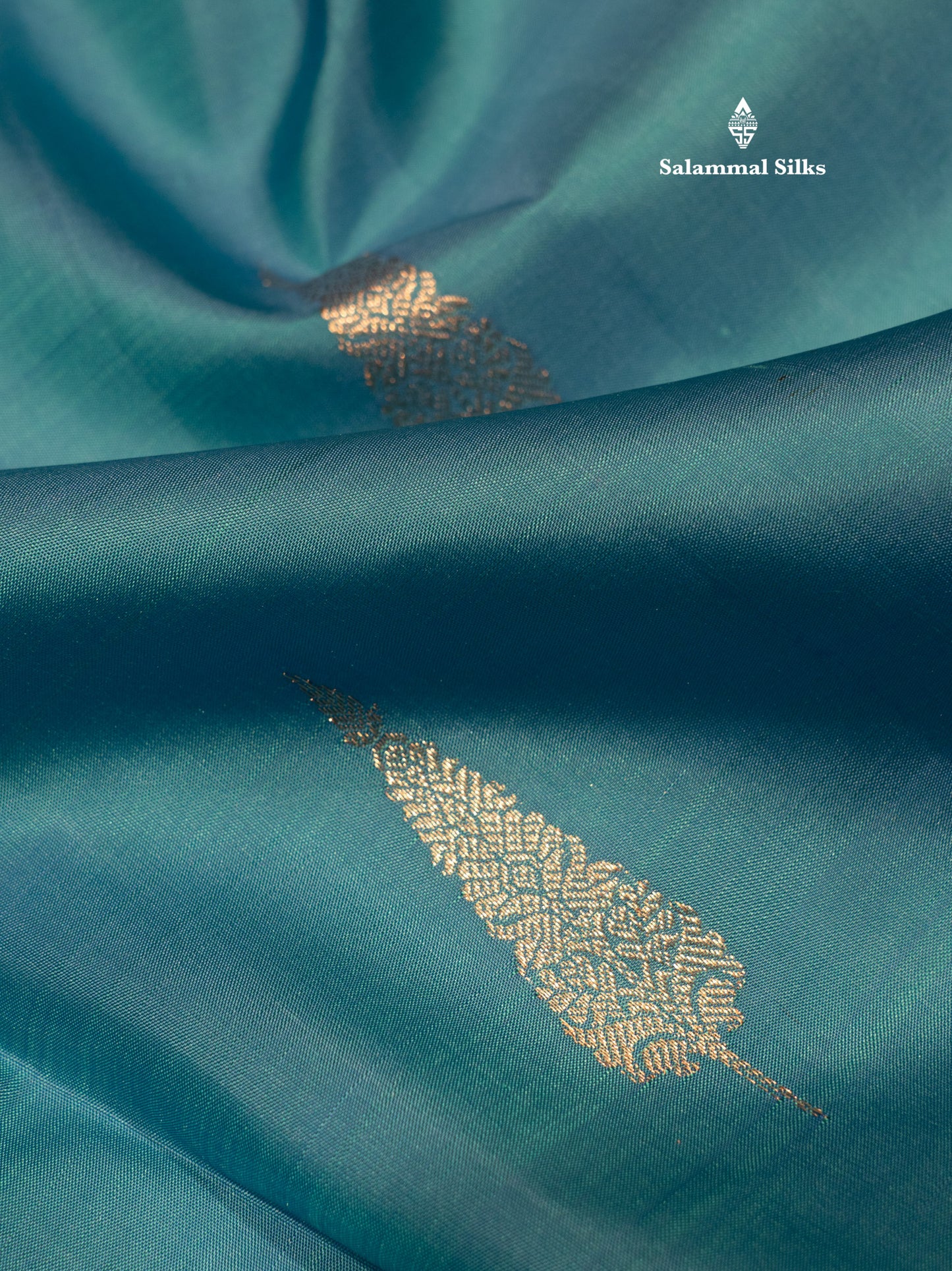 Kanjivaram Beautiful Light Anandha Blue Pure Silk Saree With Silver Zari Border