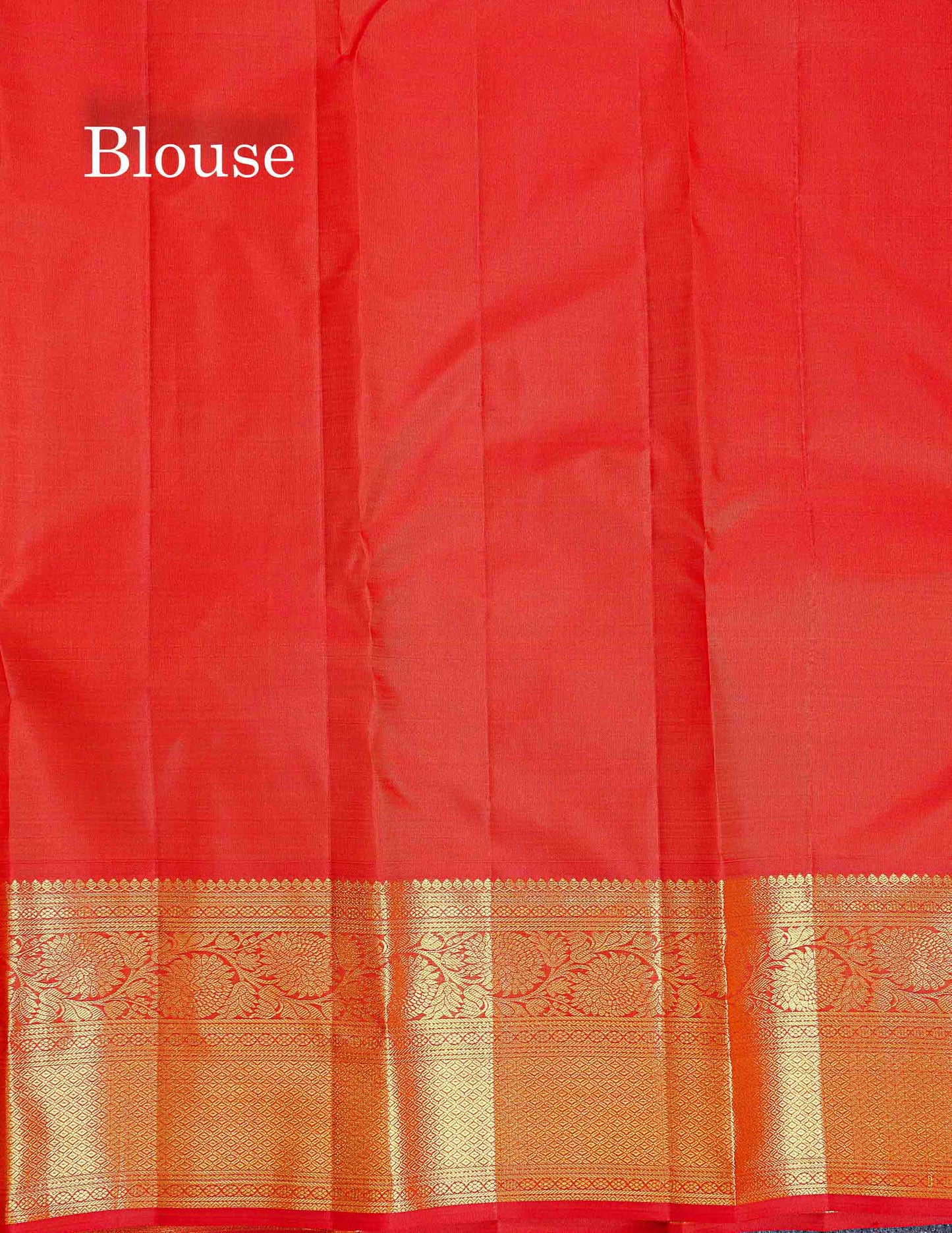 Bridal Pure Kanjivaram Silk Saree - Red Colour Body Floral Desing With Traditional Border