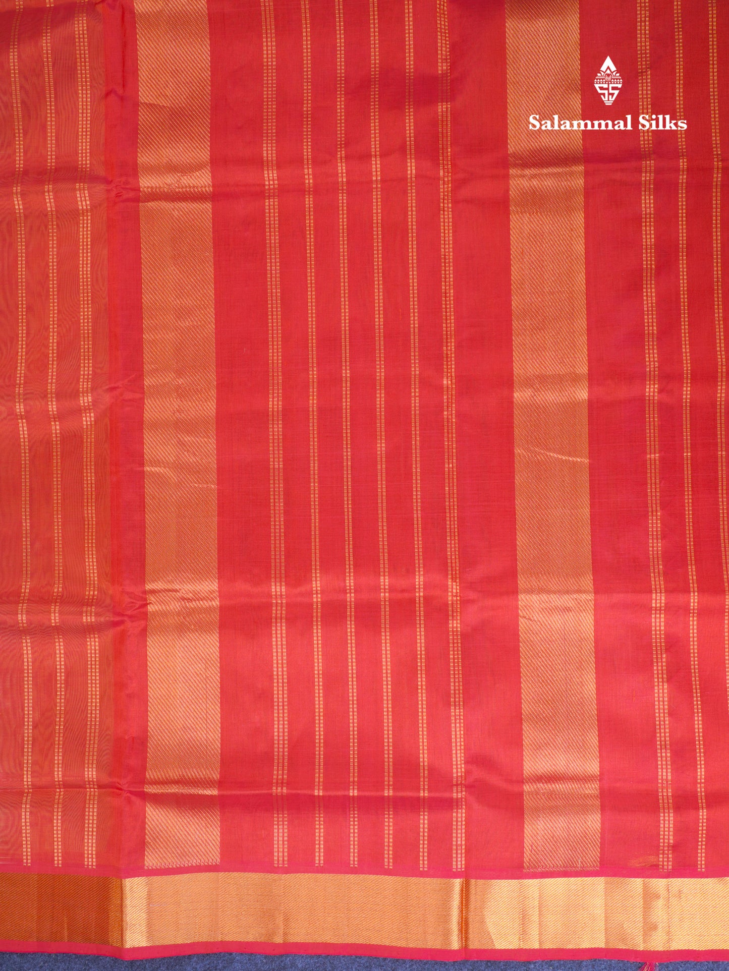 Sandal Plain Pure Silk Cotton Saree With Contrast Red Blouse