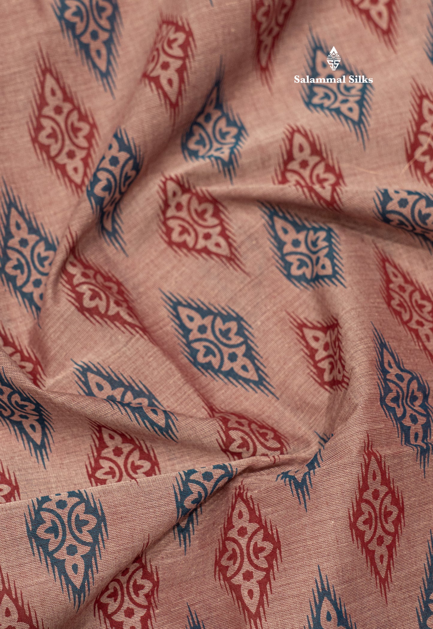 Pastel Blue Colour Printed Pure Cotton Saree With Ribbon Border