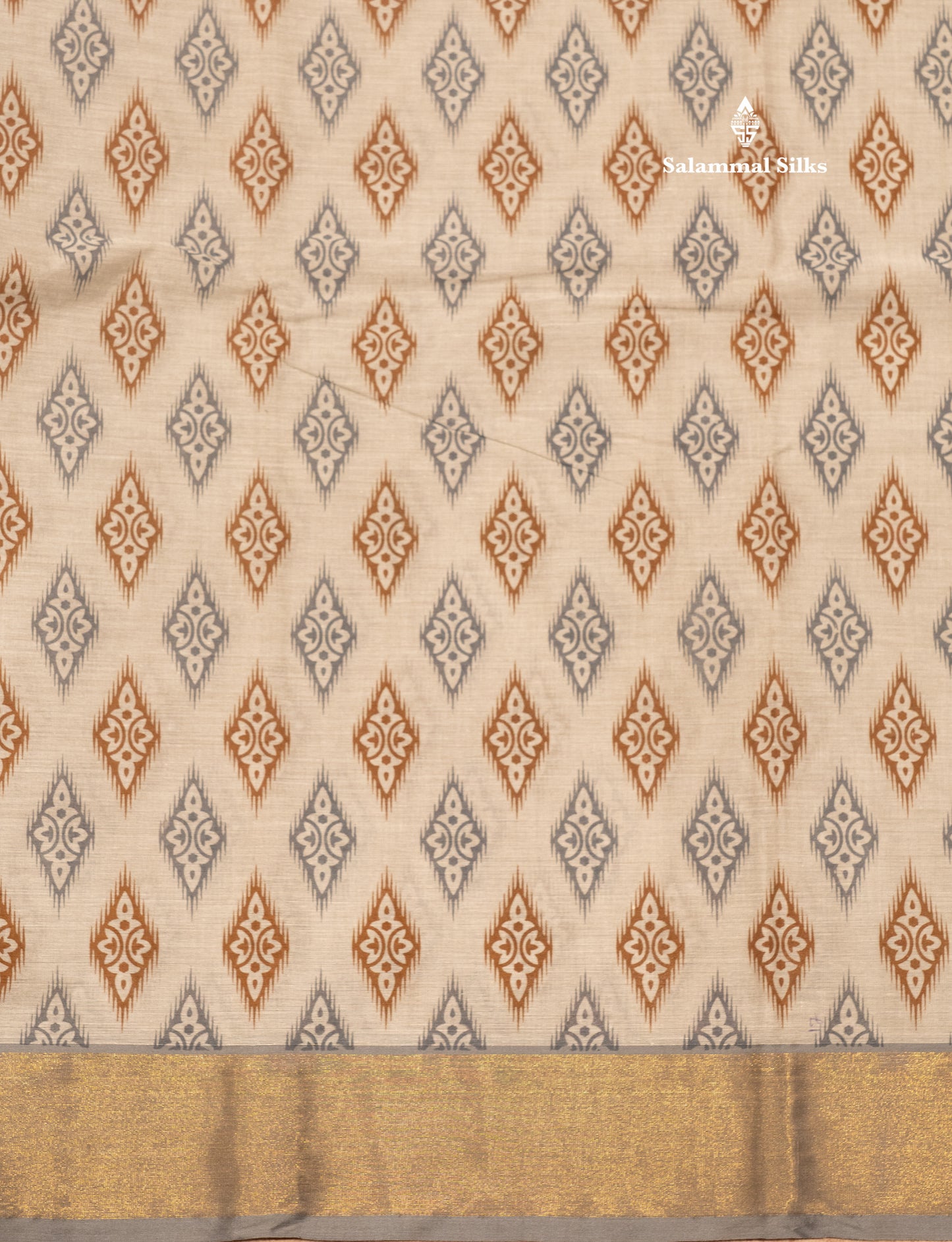 Pastel Blue Colour Printed Pure Cotton Saree With Ribbon Border