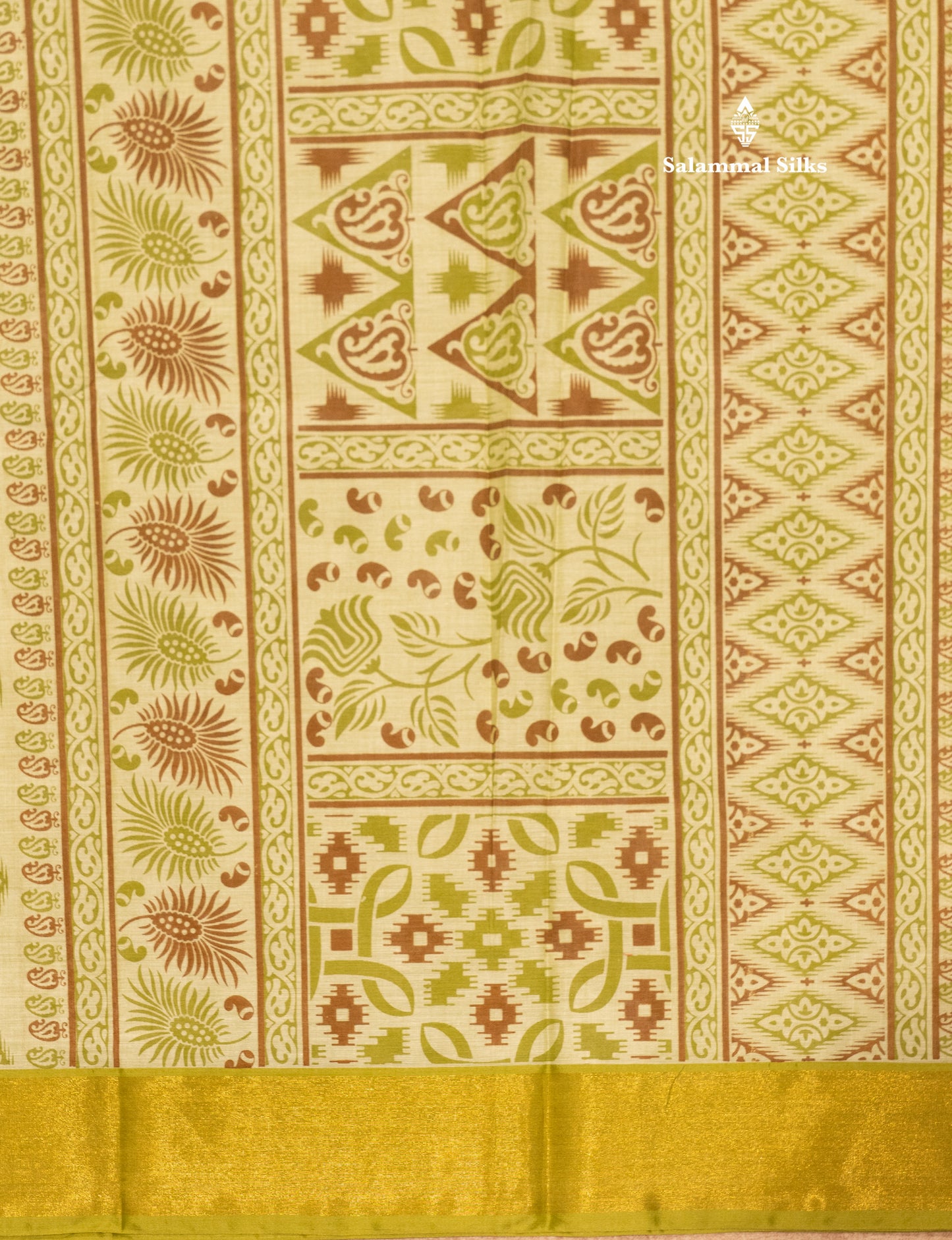 Pastel Blue Colour Printed Pure Cotton Saree With Ribbon Border