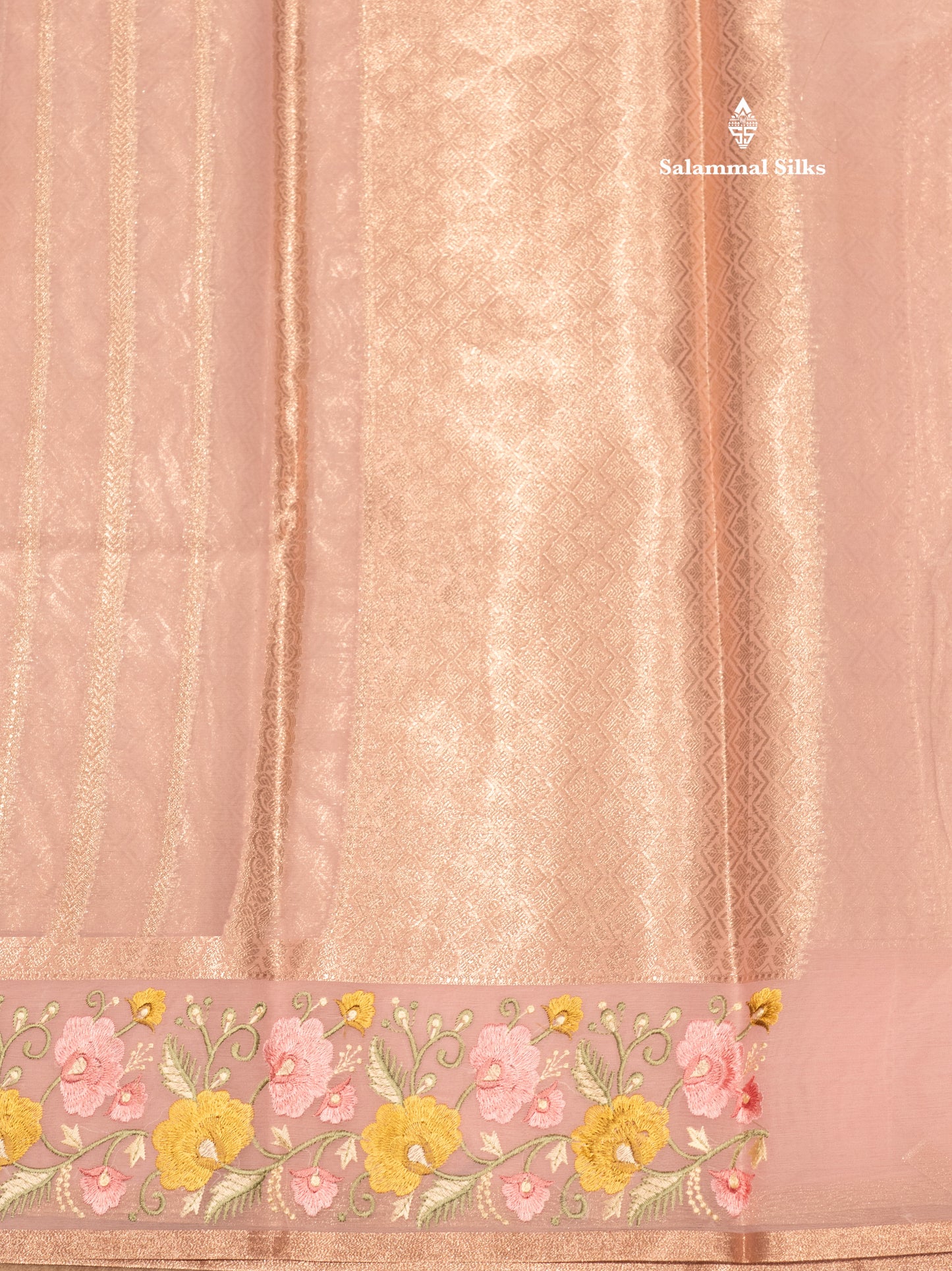 Pista Green Colour Semi Organza Saree With Embroidery Border