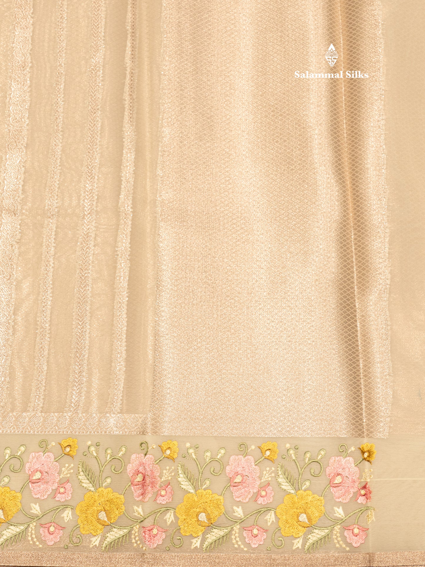 Pista Green Colour Semi Organza Saree With Embroidery Border