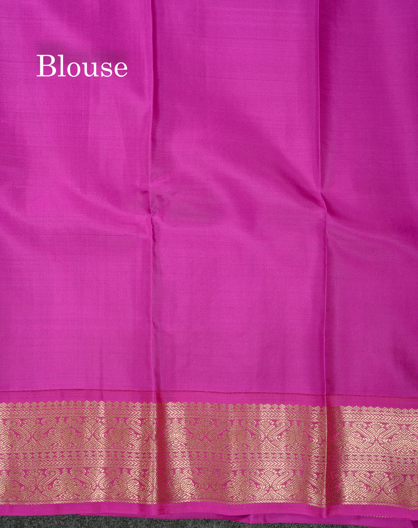 Beautiful Dark Navy Blue Pure Kanjivaram Silk Saree With Contrast Purple Traditional Border