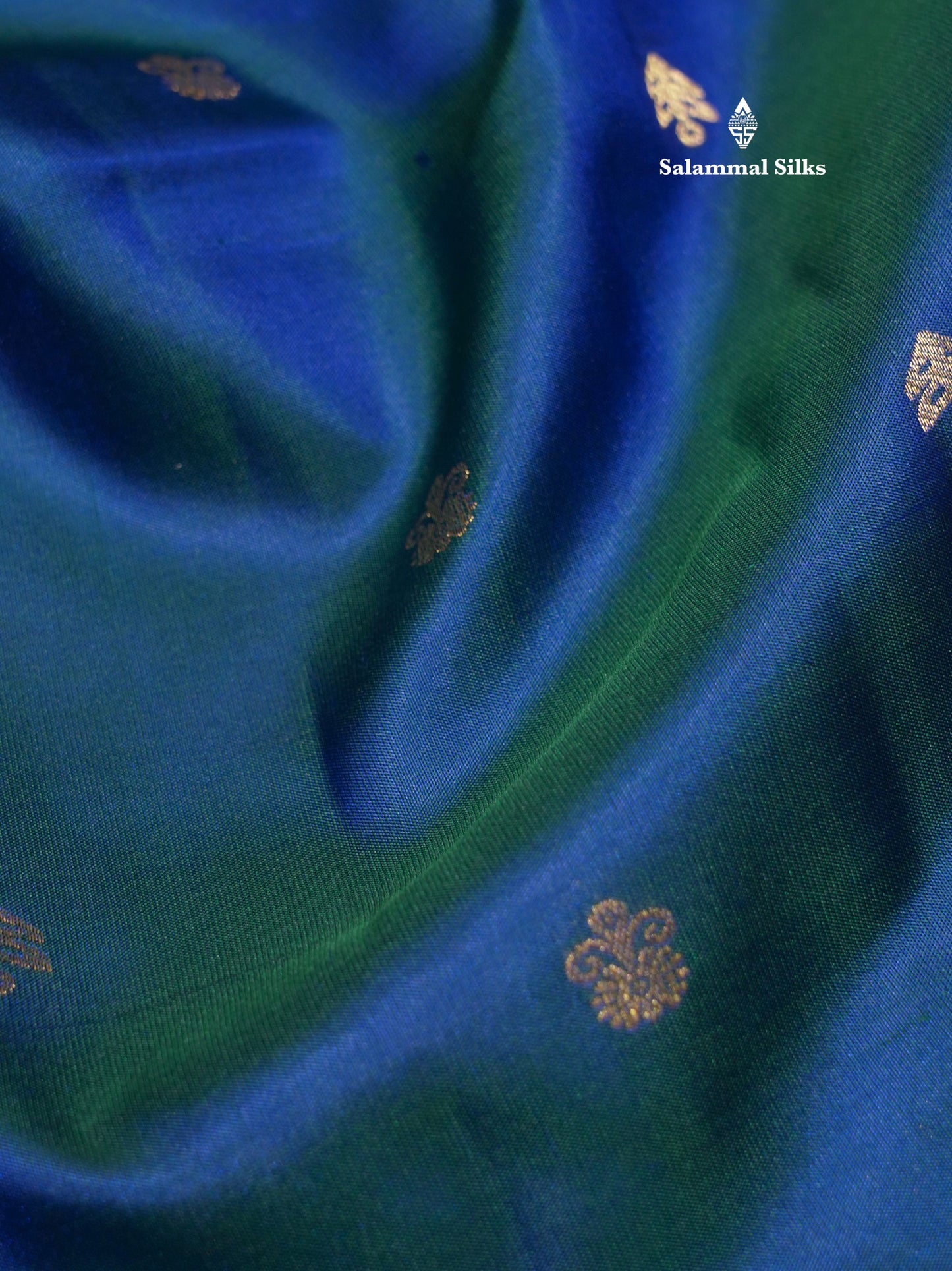 Peacock Blue Colour Pure Kanjivaram Silk Saree with Pallakku Border