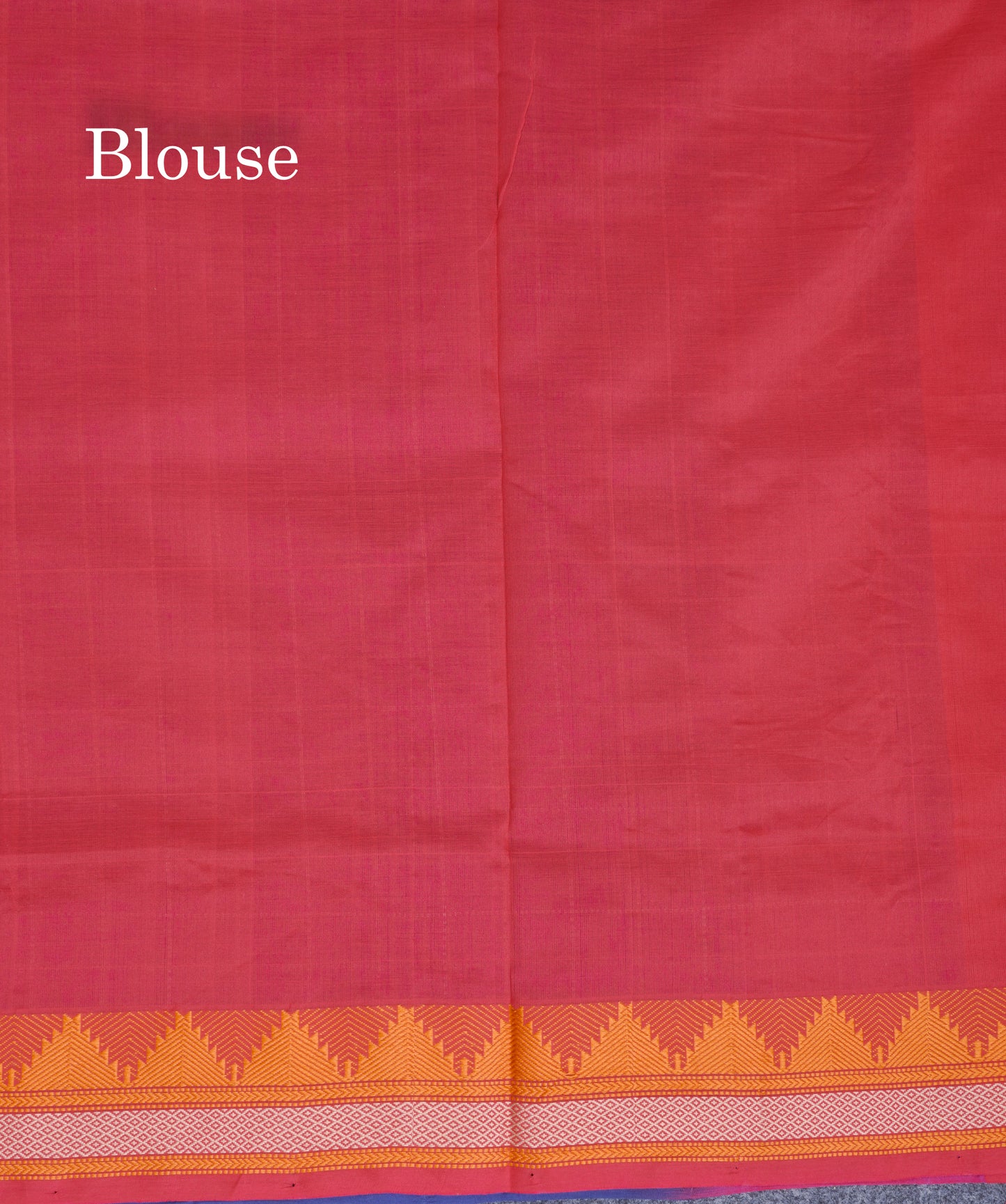 Navy Blue Thread Work Checks Pure Silk Cotton Saree With Contrast Reddish Maroon Blouse