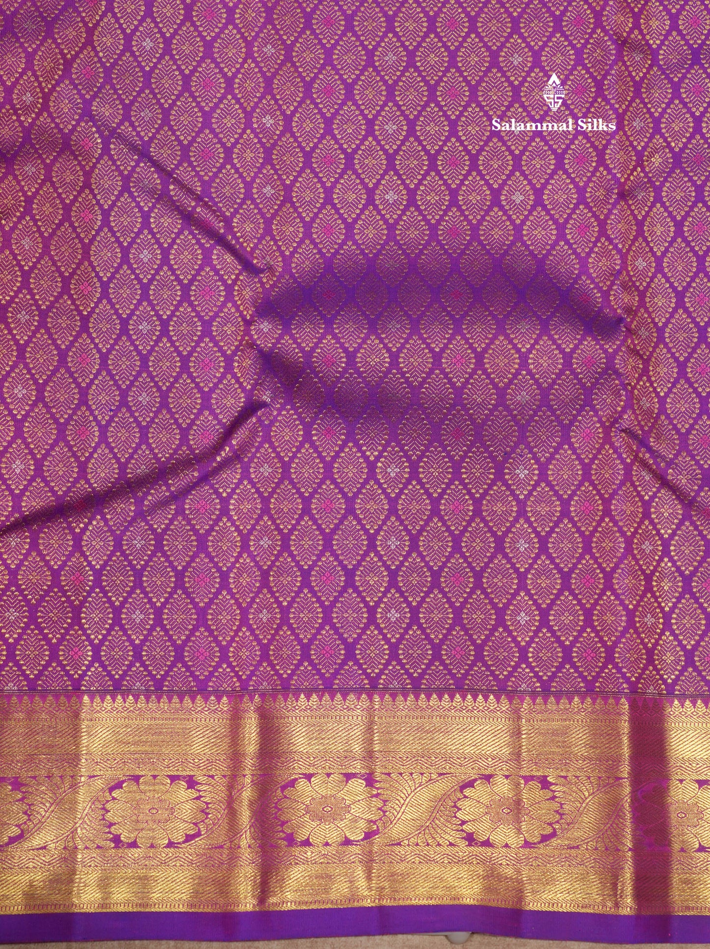 Vadamalli Colour Pure Kanjivaram Silk Saree With Gold Zari Border
