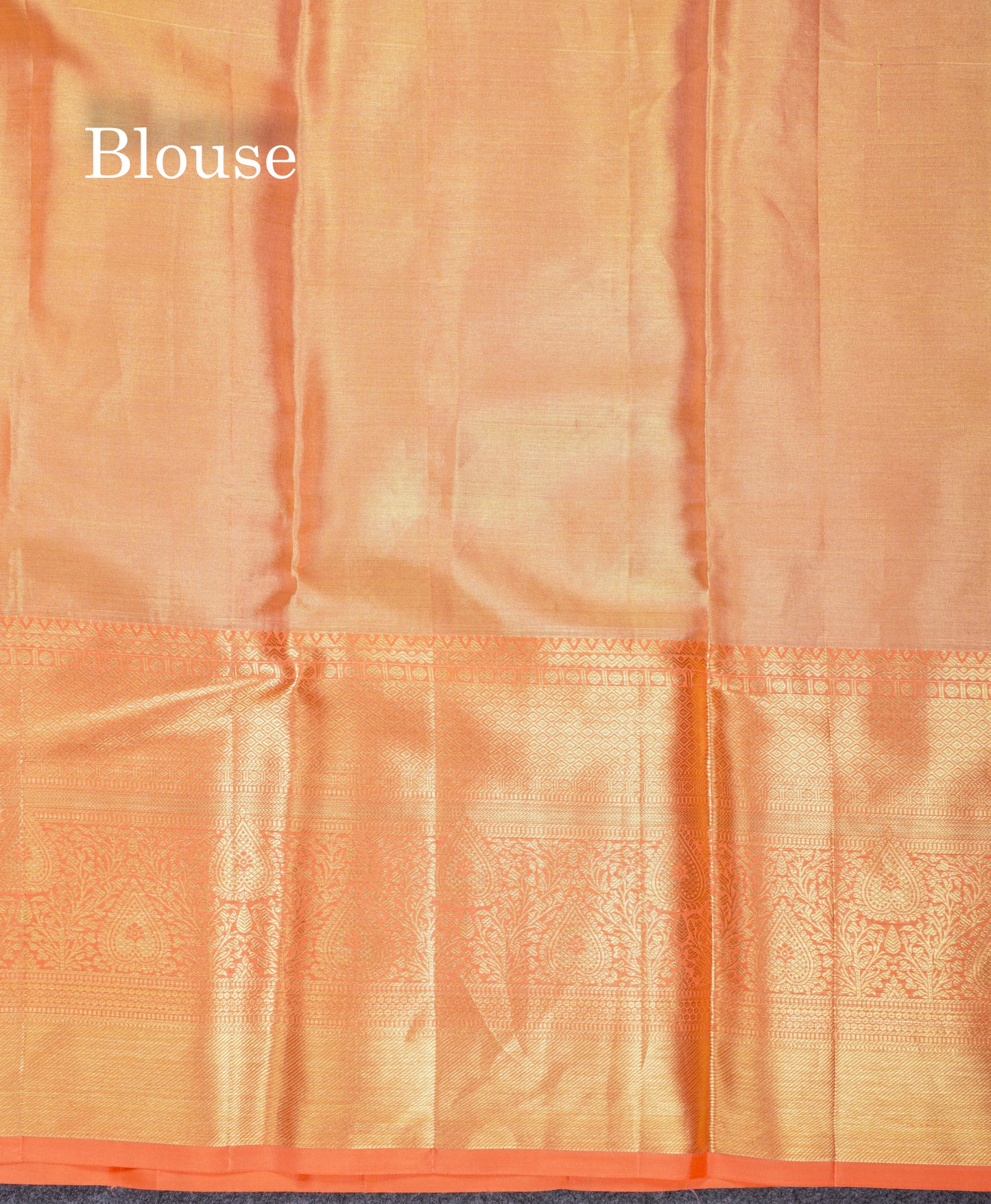 Beautiful Parrot Green Tissue Bridal Pure Kanjivaram Silk Saree With Contrast Peach Traditional Evening Morning Border