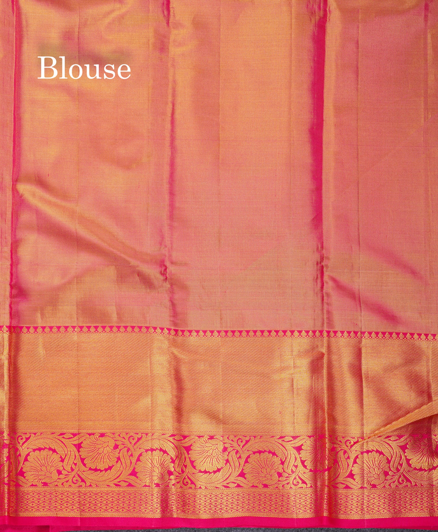 Beautiful Light Pink Tissue Bridal Pure Kanjivaram Silk Saree With Contrast Pink Traditional Border