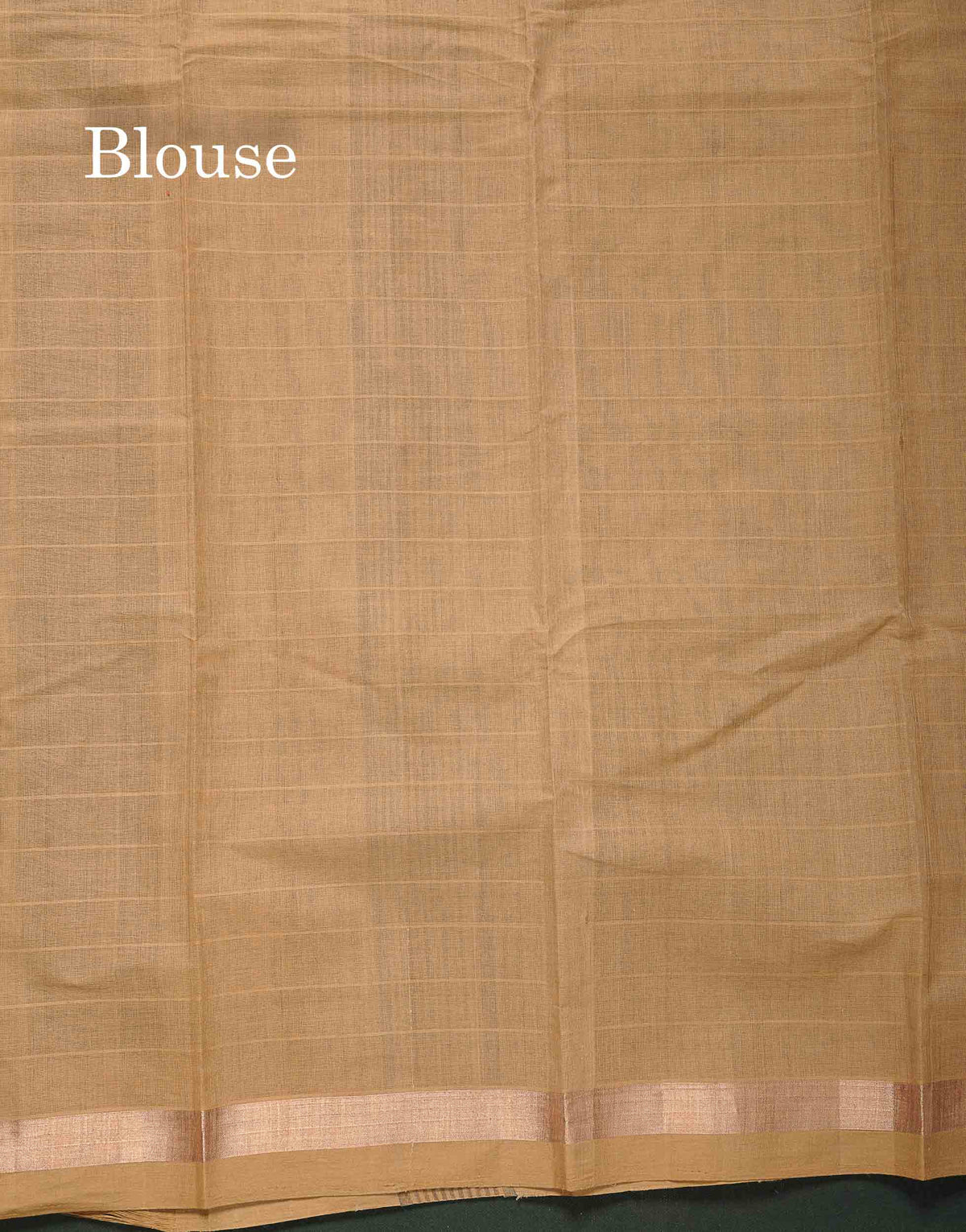 Handloom Pure Cotton Saree - Beige Colour Body With Contrast Maroon Blouse