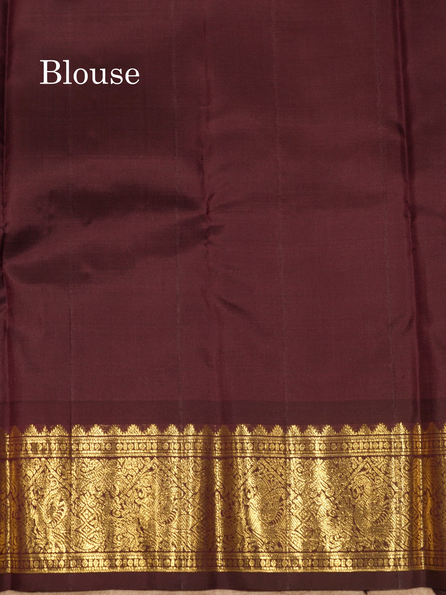 2G Pure Kanjivaram Silk Saree Rust orange Tiny Zari Checks body With Contrast Dark Brown Border