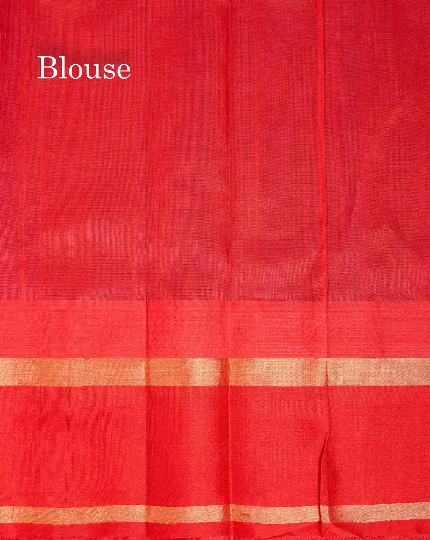 Beautiful Dual Tone Navy Blue Plain Pure Silk Cotton Saree With Contrast Red Traditional Border