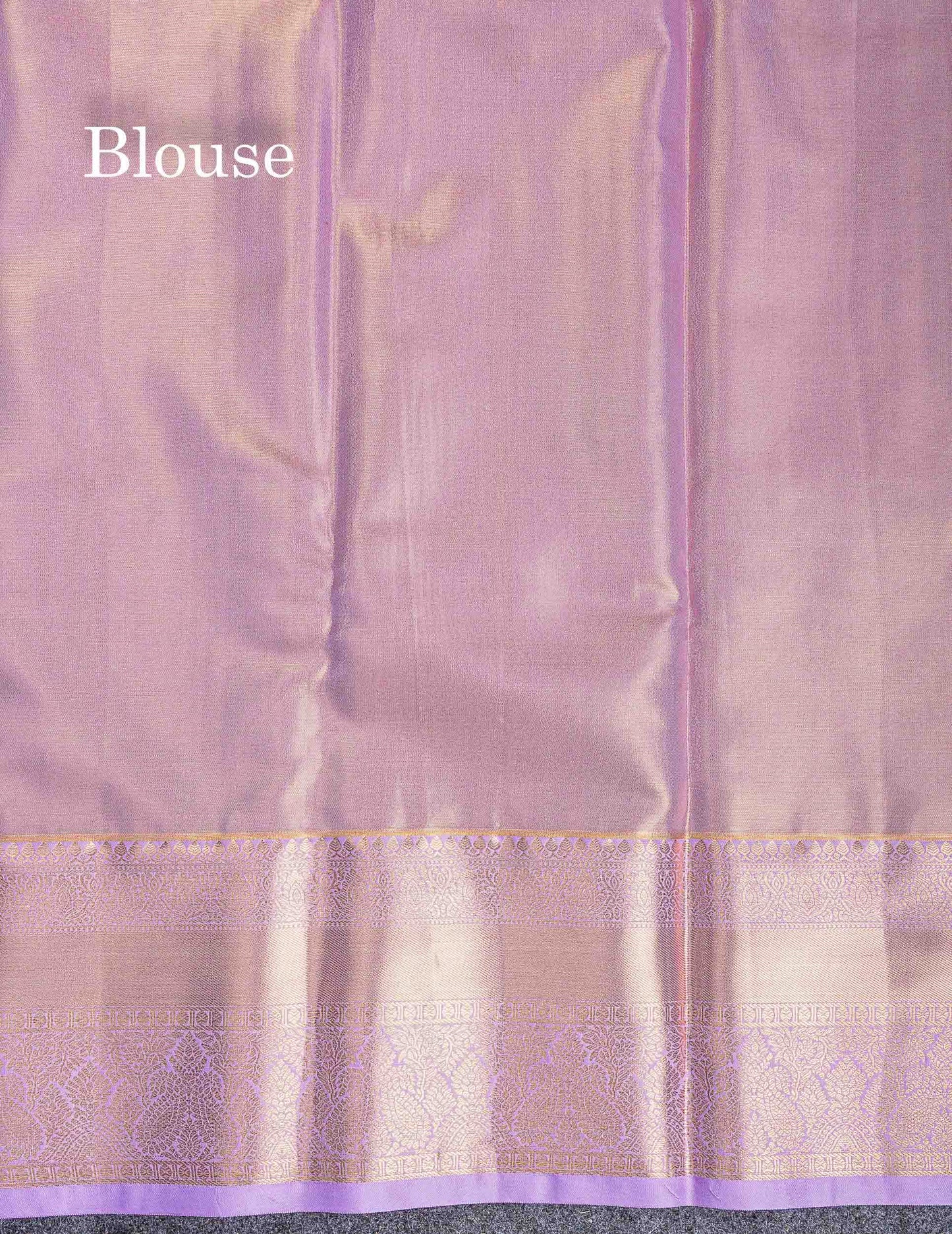 Bridal Semi Silk Saree - Golden Yellow Colour Body Tissue With Contrast Lavender Evening Morning Border