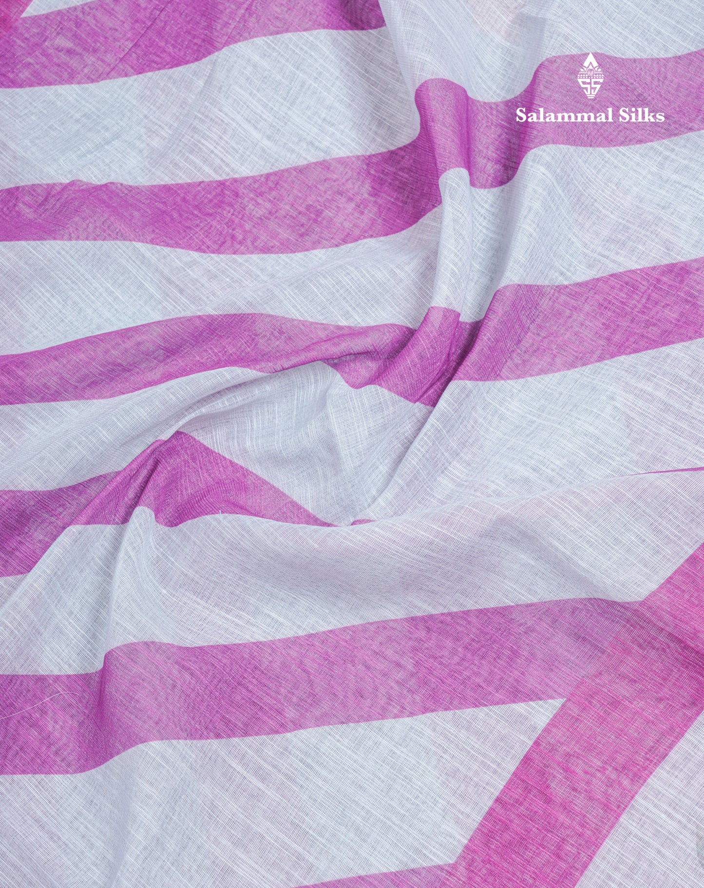 Beautiful Blueish Grey Linen Mix Saree With Flotal Print Small Ribbon Border