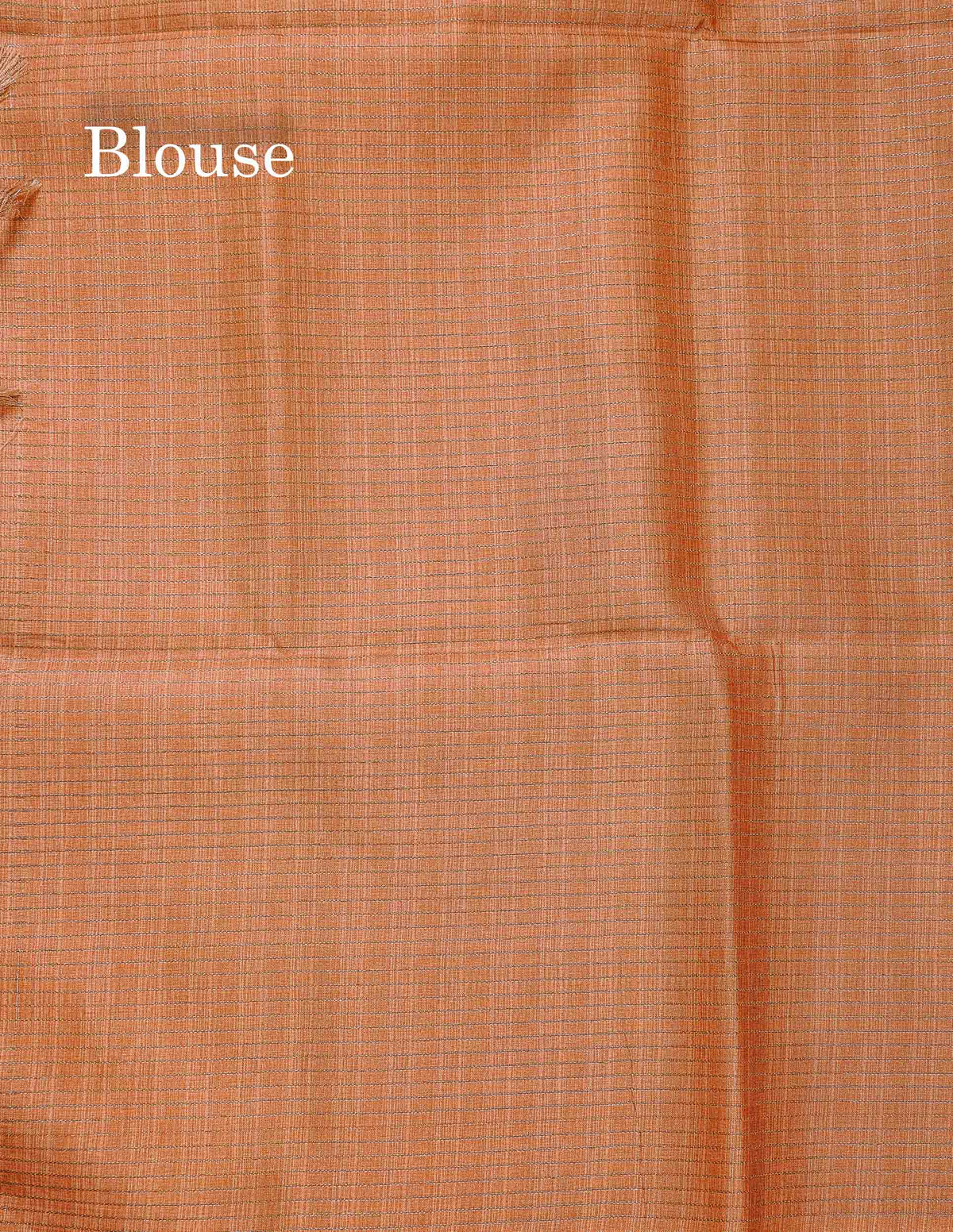 Semi Tussar Saree - Grey Colour Body With Contrast Light Orange Blouse