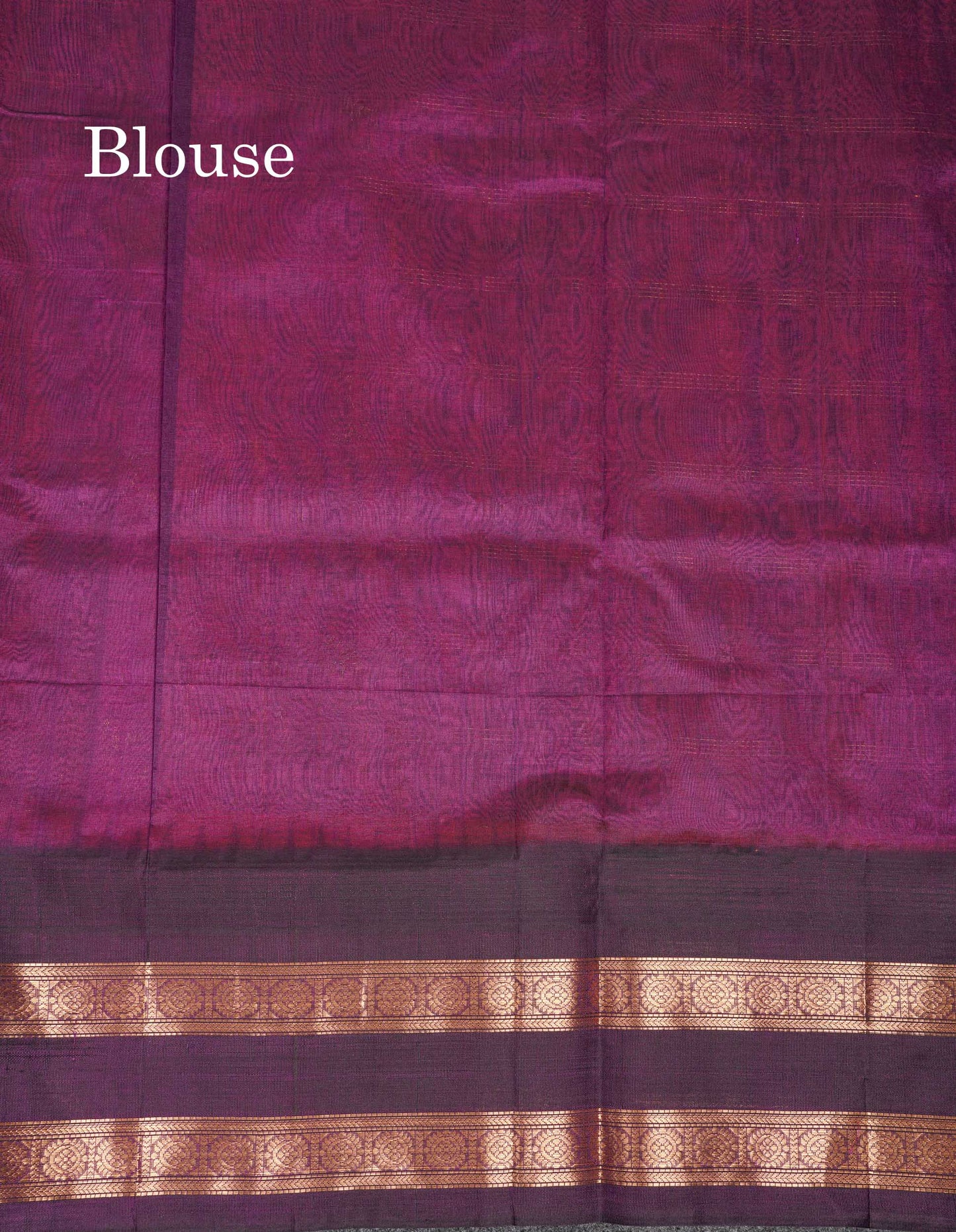 Beautiful Dual Tone Pink Zari Checks With Peacock Butta Pure Silk Cotton Saree With Contrast Dark Purple Traditional Gap Border