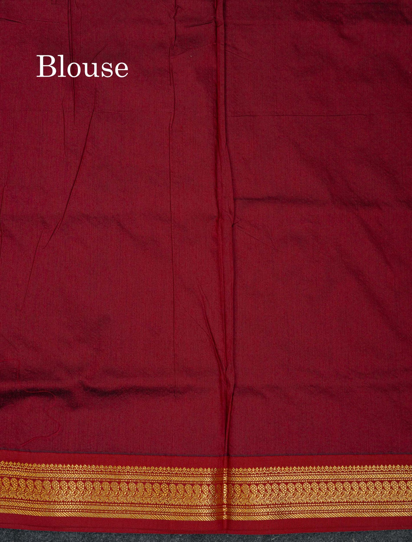 Beautiful Black Zari Butta Kalyani Cotton Saree With Contrast Maroon Traditional Border