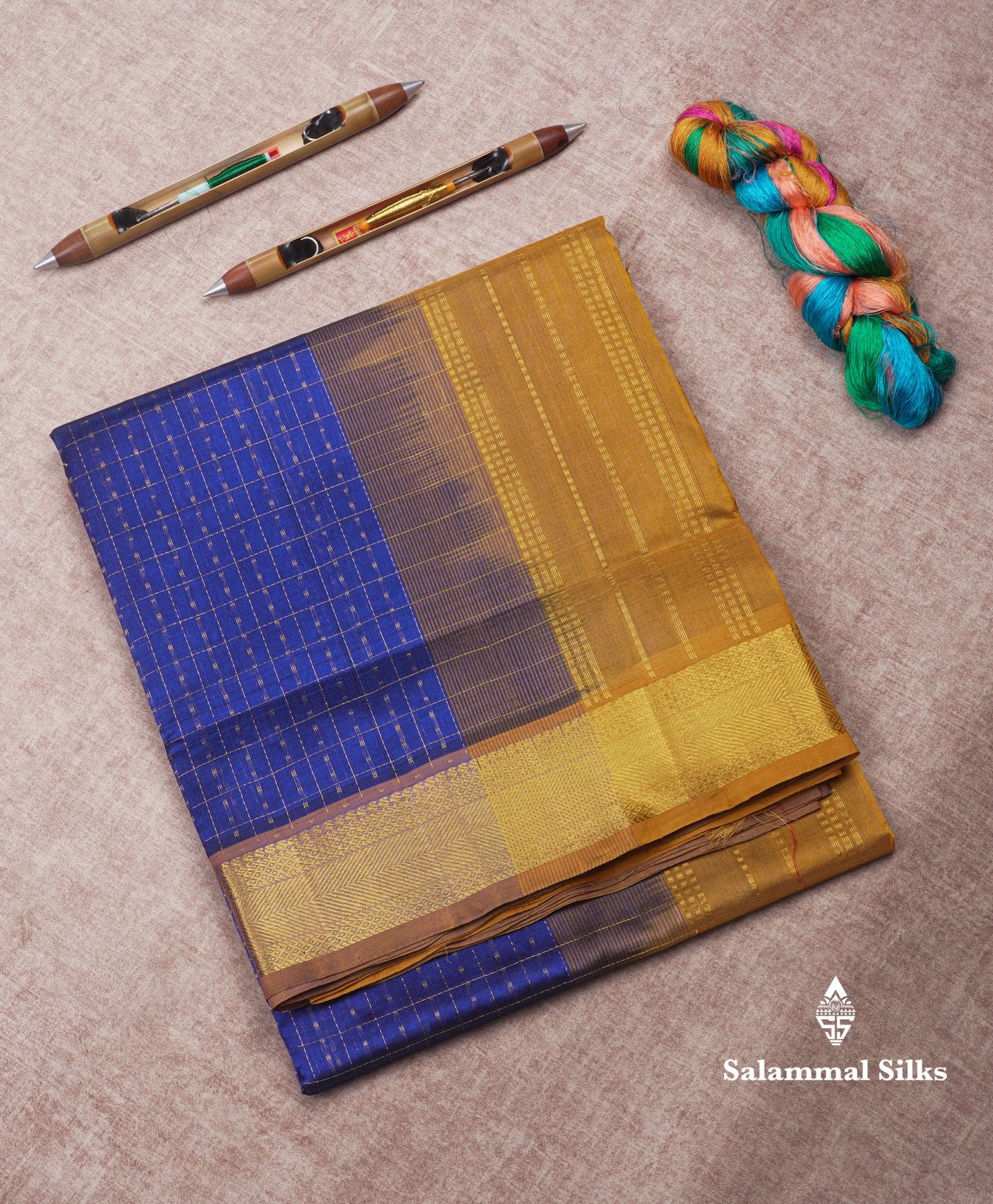 Lakshadeepam Violet Colour Pure Silk Cotton Saree With Contrast Parrot Green Border
