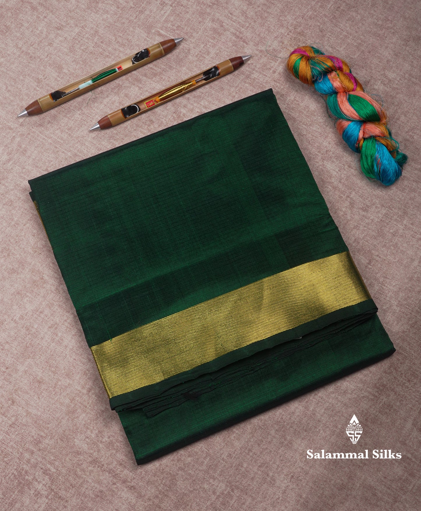 Violet Colour Pure Silk Cotton Saree With Gold Zari Border