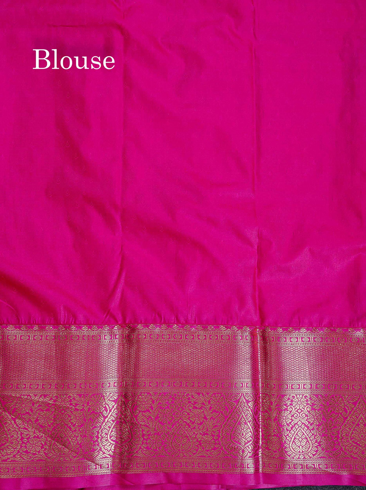 Bridal Semi Silk Saree - Royal Blue Colour Body With Contrast Pink Traditional Evening Morning Border