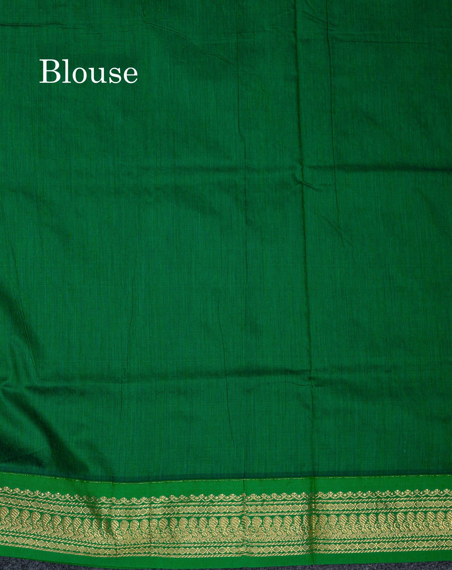 Beautiful Light Chocolate Thread Butta Kalyani Cotton Saree With Contrast Green Traditional Border