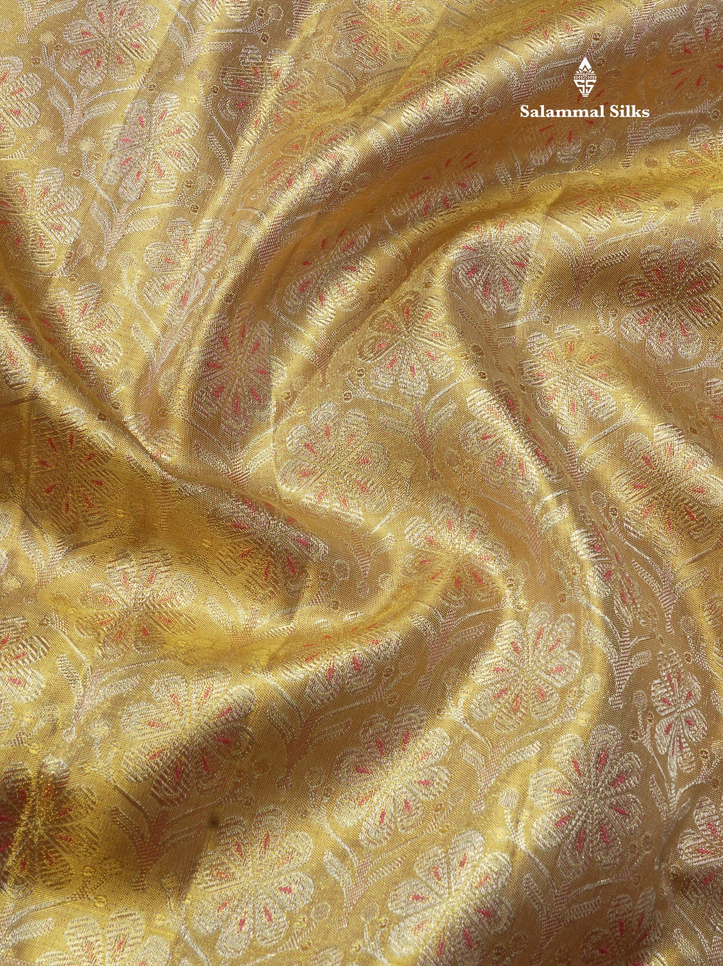 Beautiful Sandal Tissue Bridal Pure Kanjivaram Silk Saree With Contrast Meenakari Work Pink Border