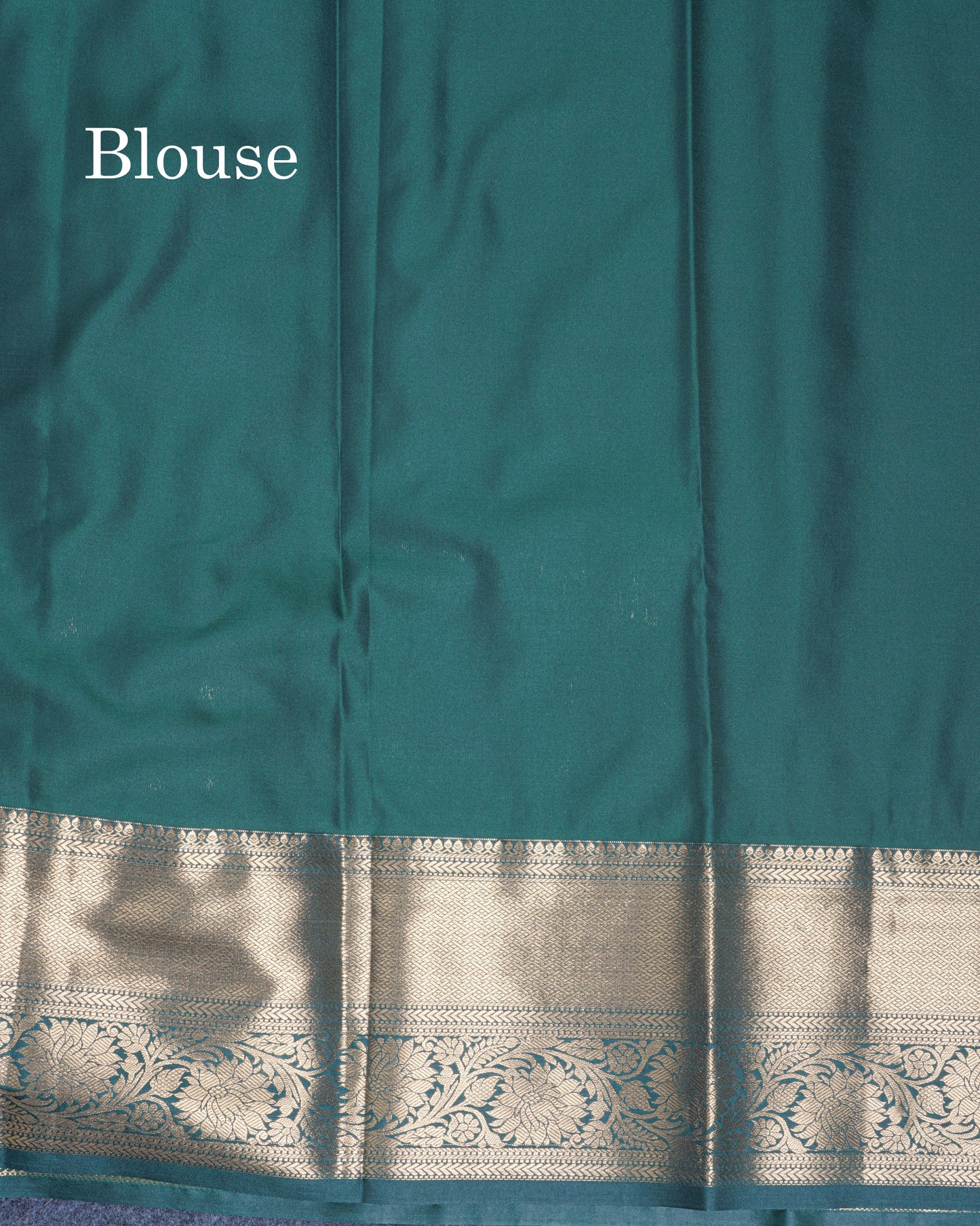 Sky Blue Bridal Semi Silk Saree With Contrast Vadamalli Border