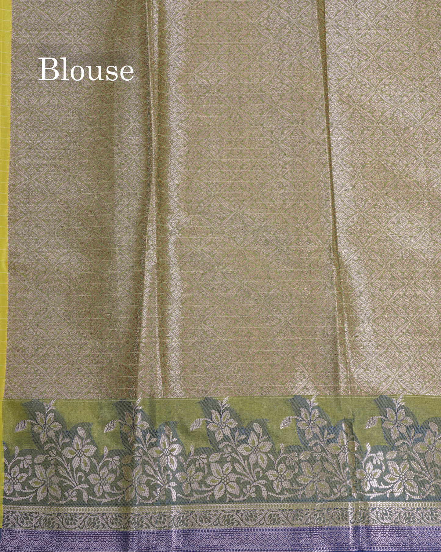 Lemon Yellow Colour Small Checks Semi Silk Saree With Fancy Border
