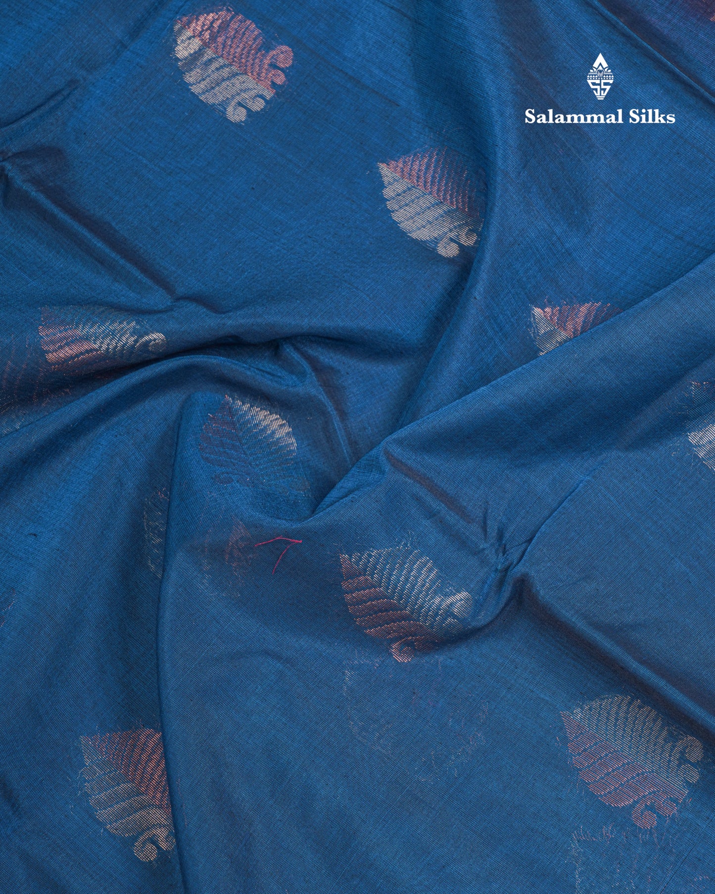 Beautiful Peacock Blue SICO Cotton Saree With Contrast Dark Magenta Blouse