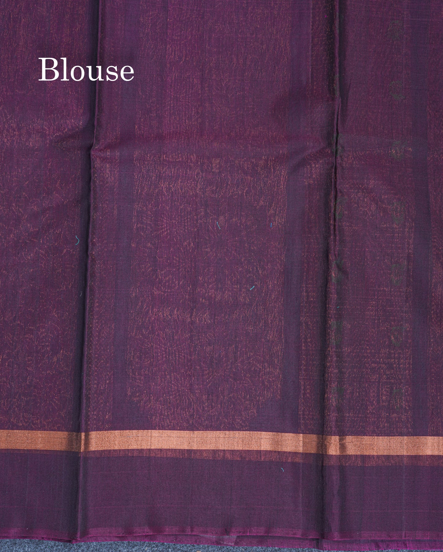 Beautiful Sapphire Blue SICO Cotton Saree With Contrast Dark Magenta Blouse