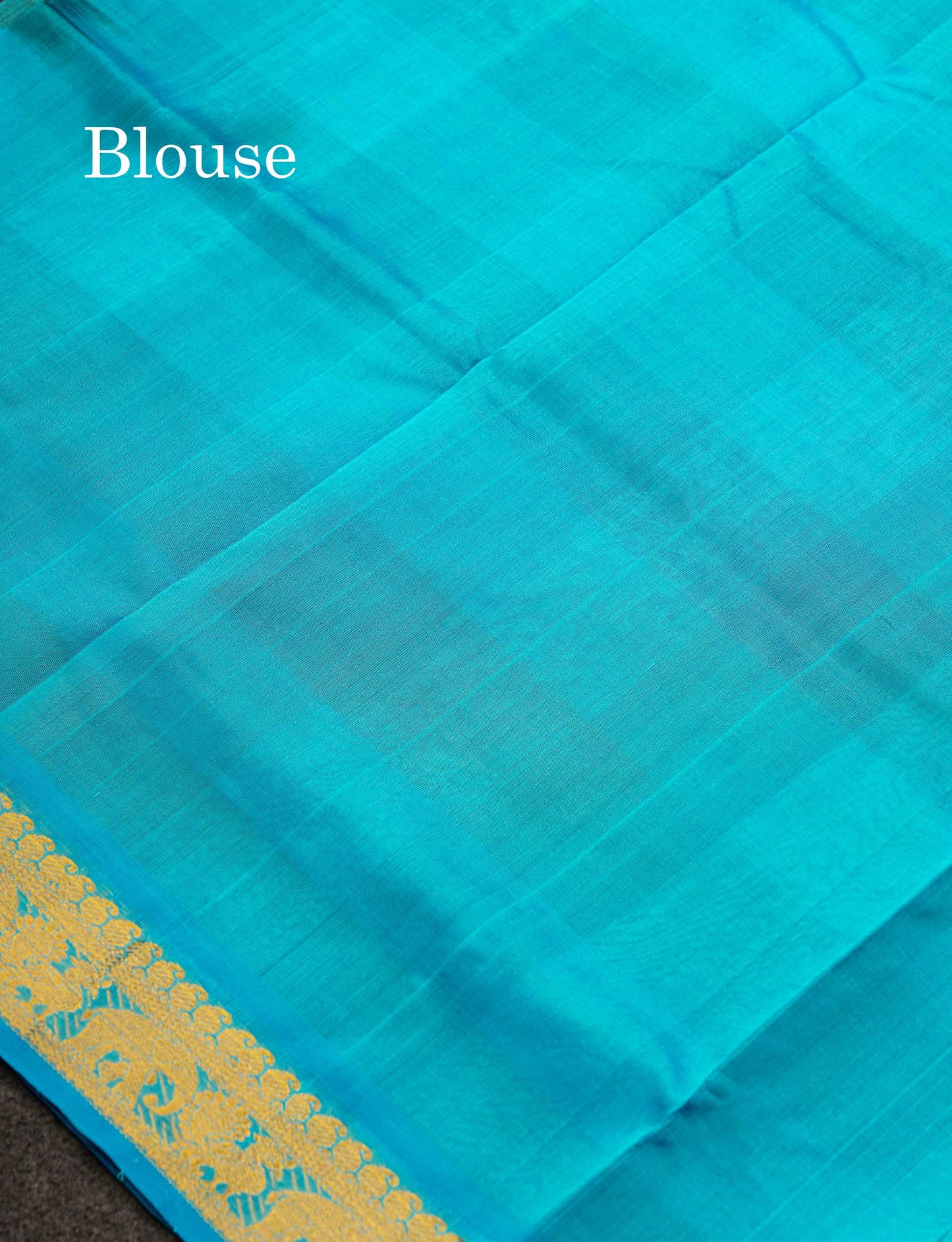 Beautiful Paalum Pazham Checks Pure Silk Cotton Saree With Contrast Sky Blue Blouse