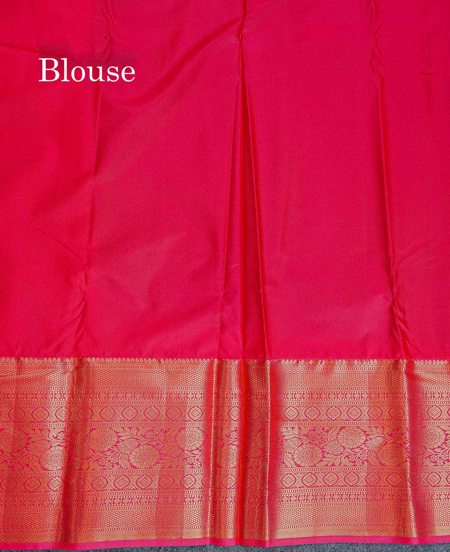 Bridal Semi Silk Saree - Anandha Blue Colour Body With Contrast Chilly Red Evening Morning Border