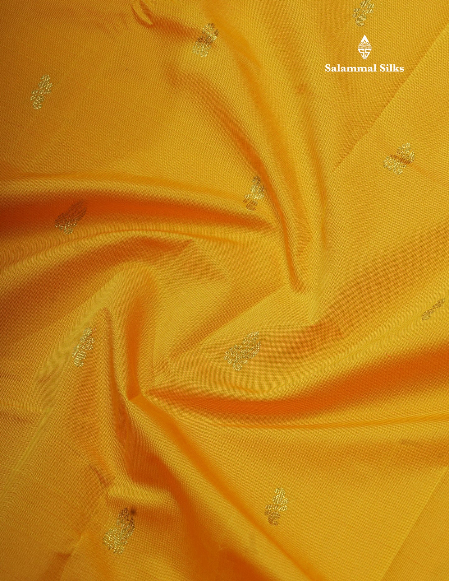 Mango Yellow Pure Mix Saree With One Side Maroon Traditional Temple Border