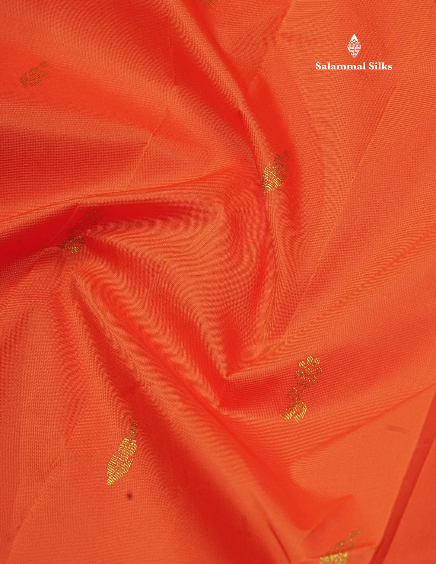 Fanta Orange Pure Mix Saree With One Side Traditional Temple Violet Border