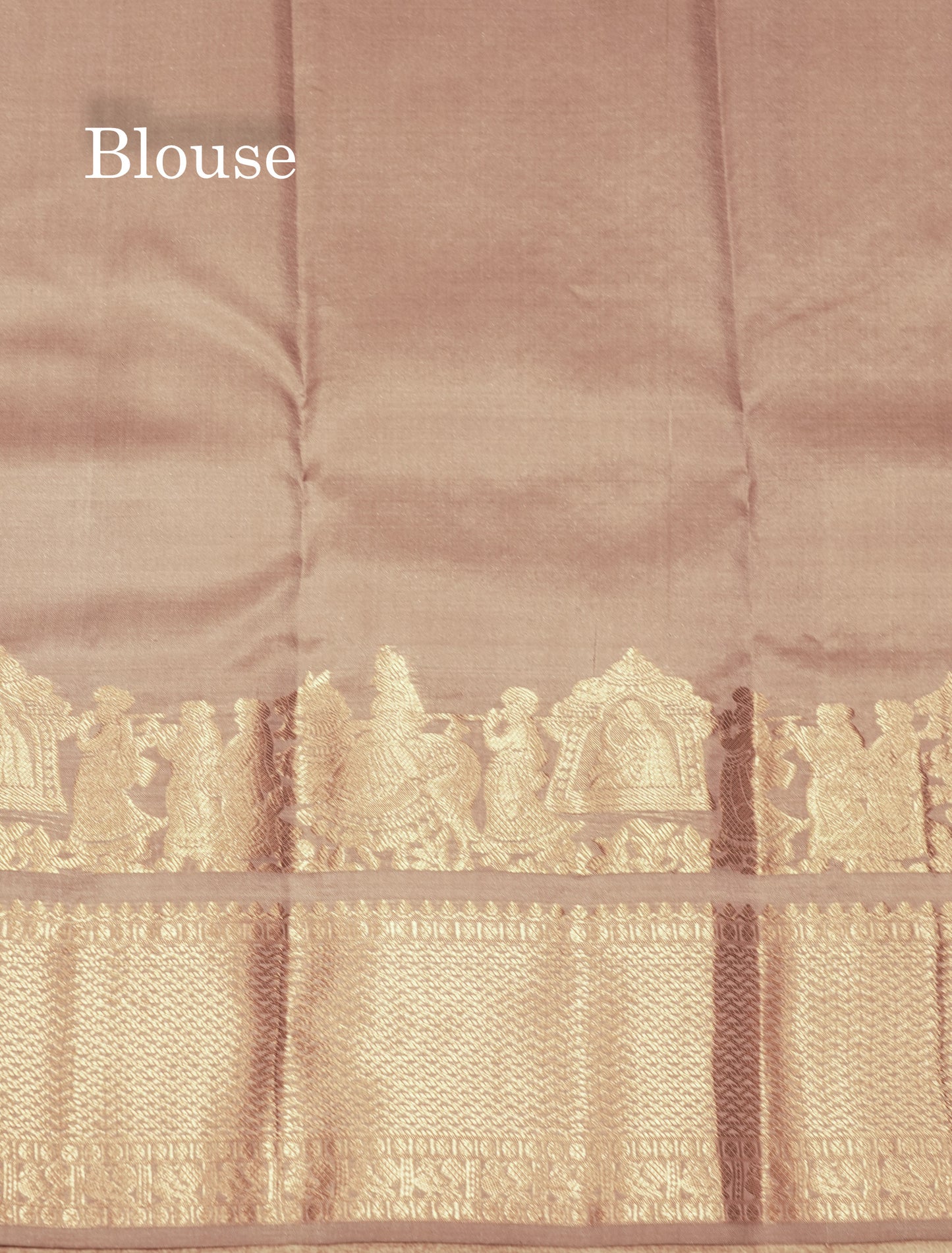 Ash Colour Pure Kanjivaram Silk Saree with Pallakku Border