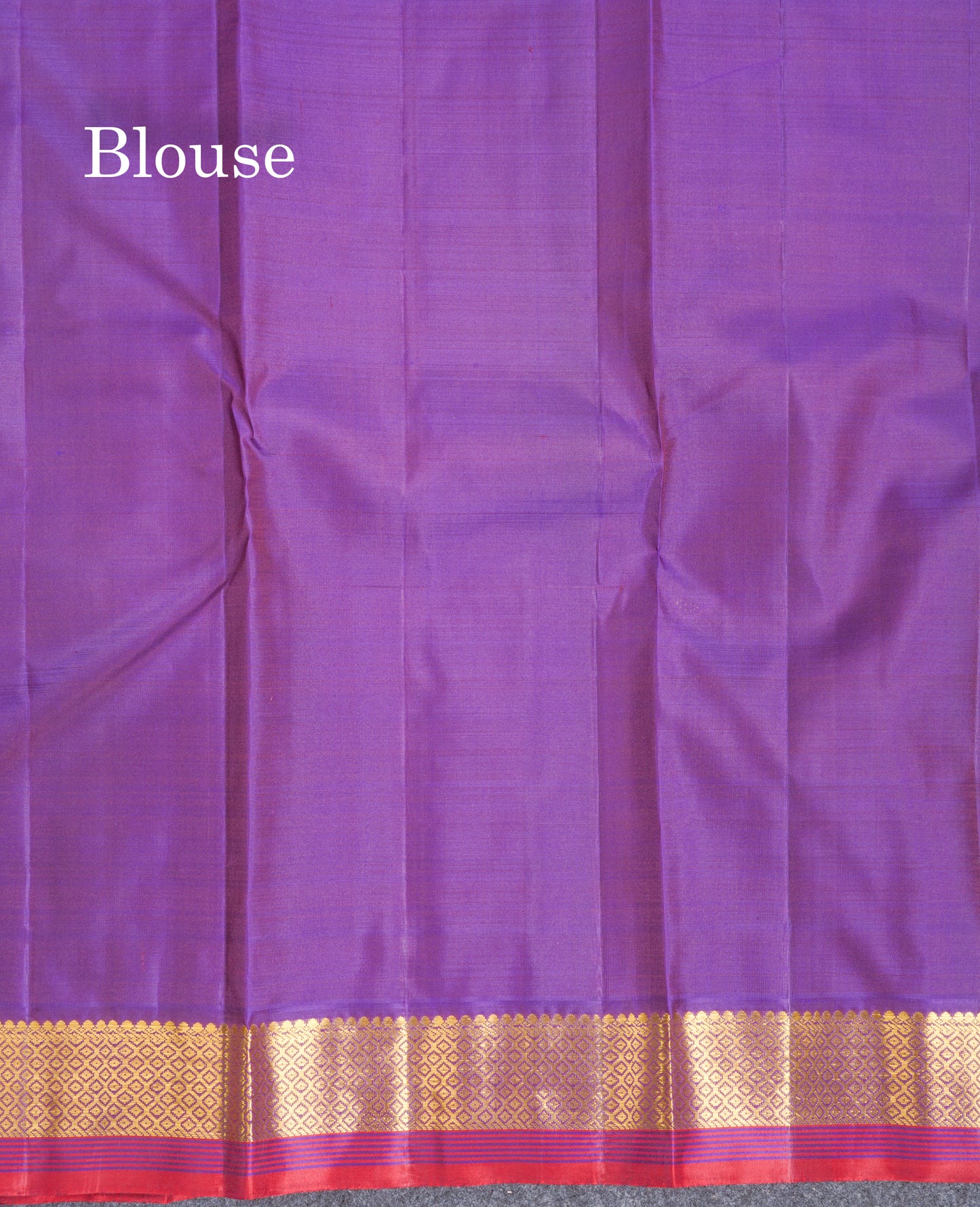 Dual Tone Green Shade Pure Kanjivaram Silk Saree With Contrast Dark Purple Small Border