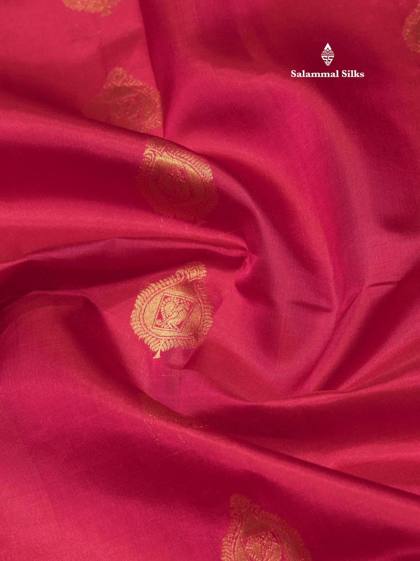 Magenta Pink Colour Pure Kanjivaram Silk Saree with Pallakku Border