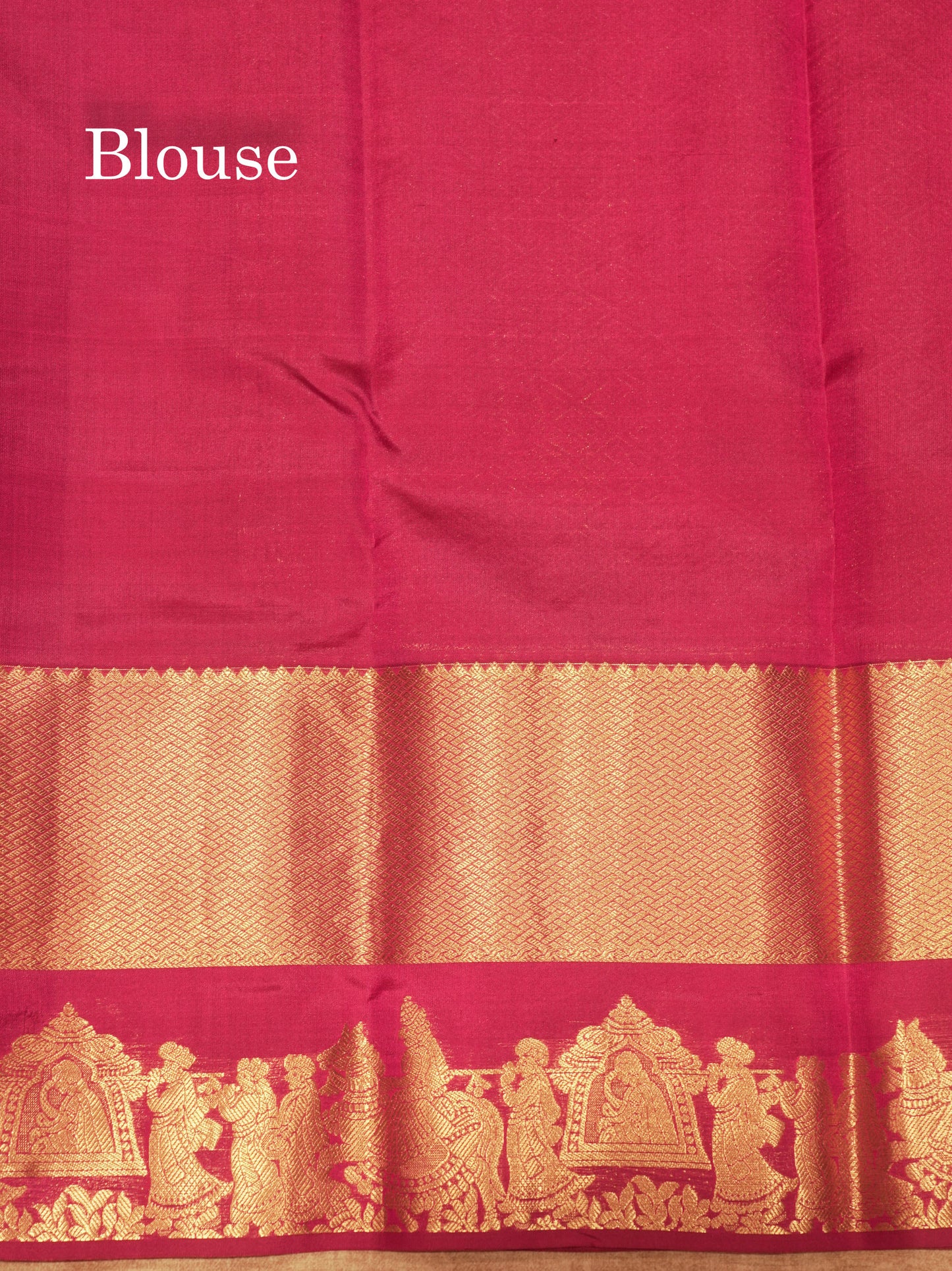 Magenta Pink Colour Pure Kanjivaram Silk Saree with Pallakku Border