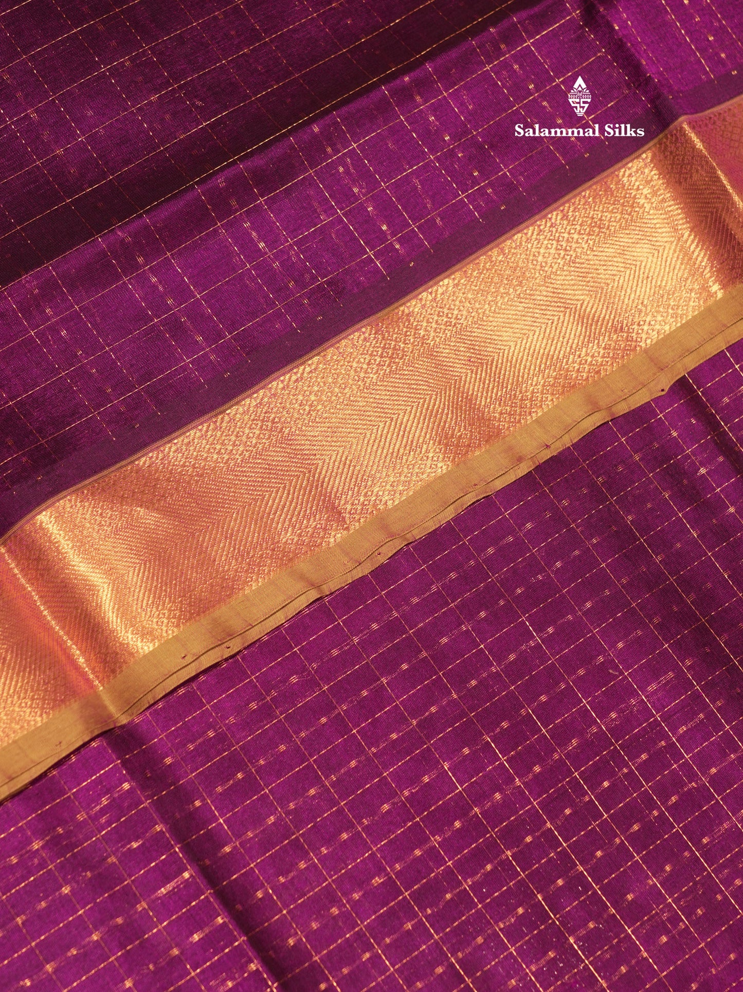 Lakshadeepam Violet Colour Pure Silk Cotton Saree With Contrast Parrot Green Border